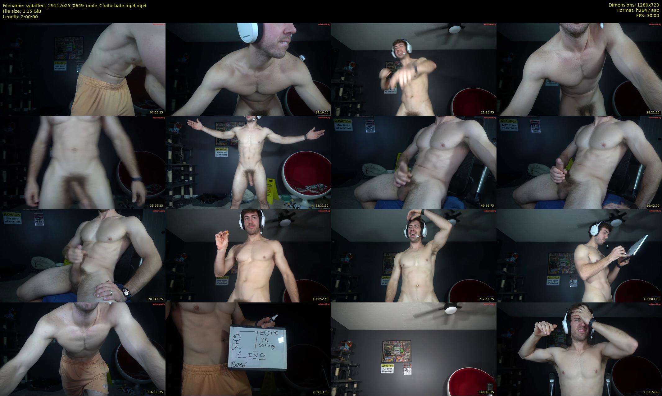 sydaffect — 120 minute Chaturbate male cam show recording, 720p, Nov 29, 2025