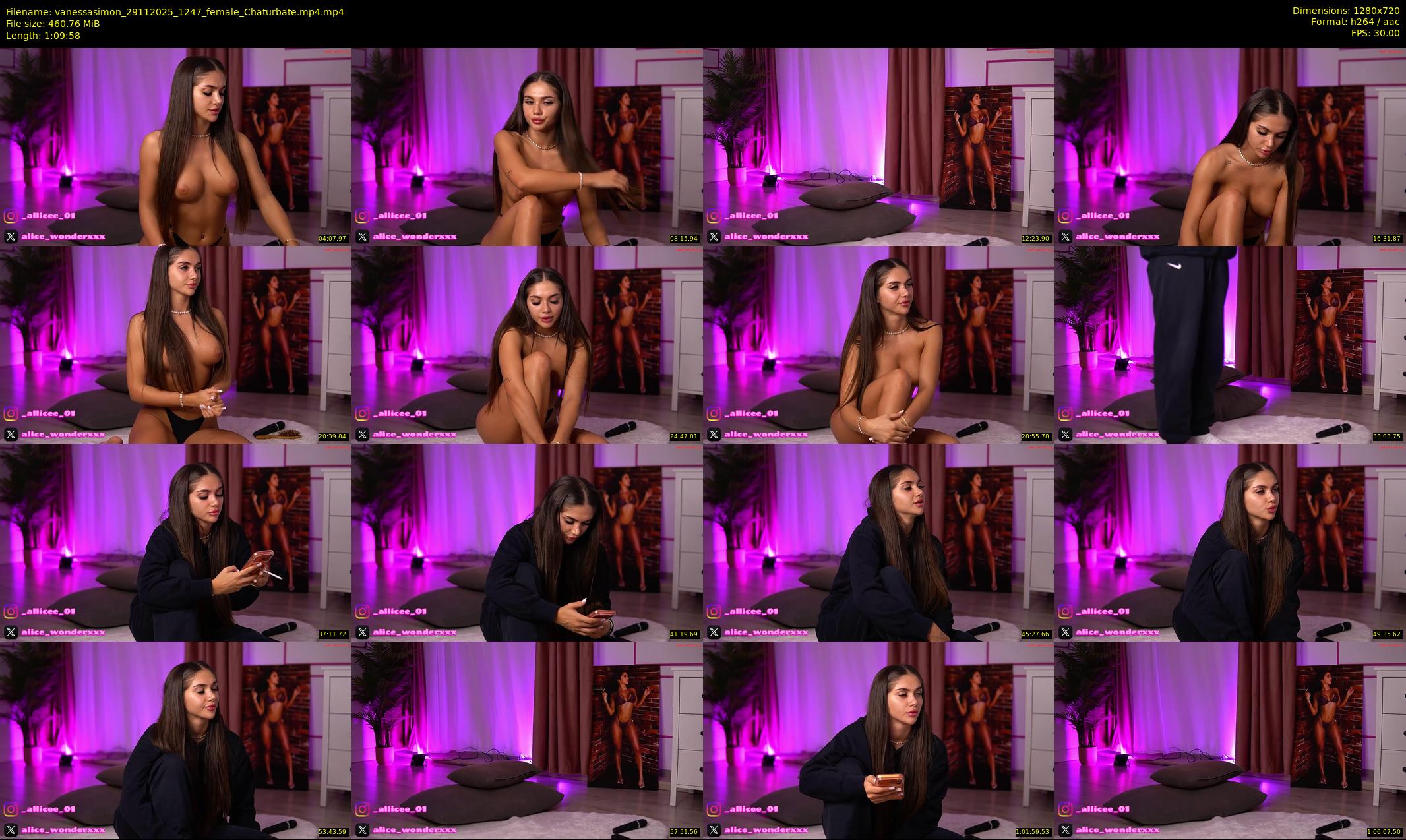 vanessasimon — 70 minute Chaturbate female cam show recording, 720p, Nov 29, 2025