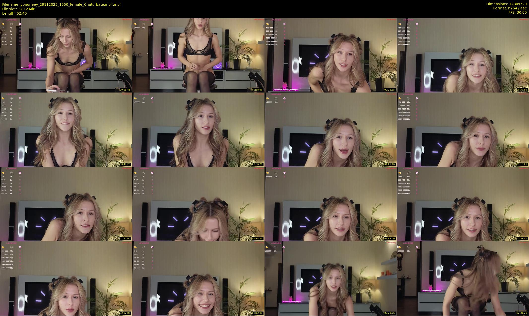 yononeey — 3 minute Chaturbate female cam show recording, 720p, Nov 29, 2025