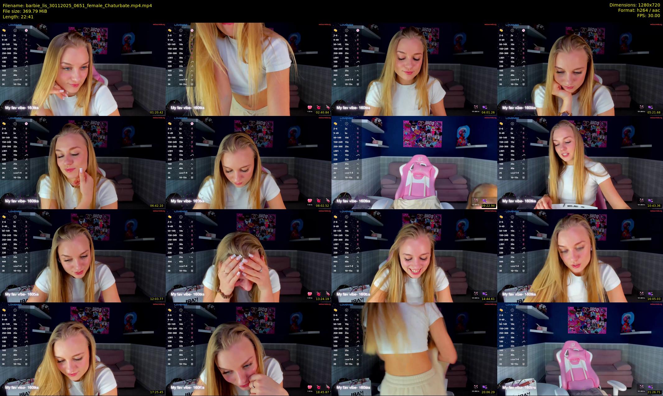 barbie_lis — 23 minute Chaturbate female cam show recording, 720p, Nov 30, 2025