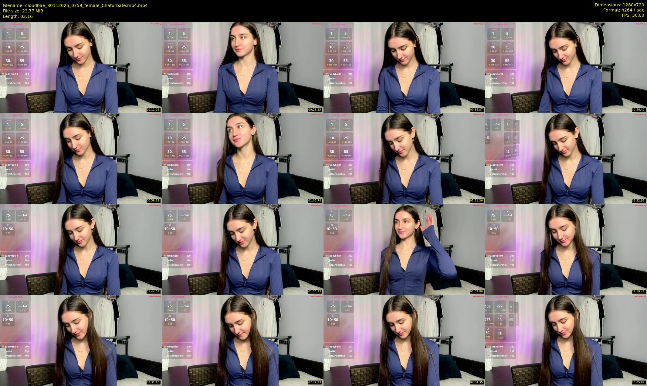 cloudbae — 4 minute Chaturbate female cam show recording, 720p, Nov 30, 2025
