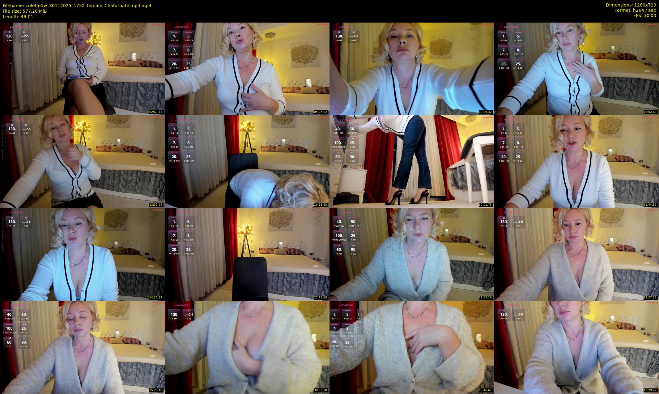 colette1w — 47 minute Chaturbate female cam show recording, 720p, Nov 30, 2025
