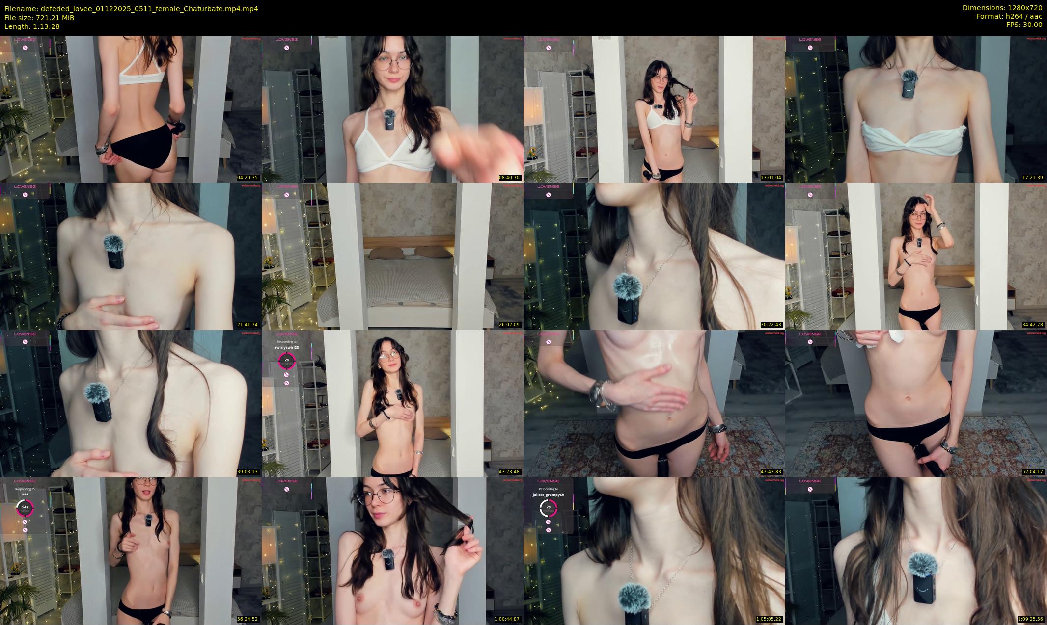 defeded_lovee — 74 minute Chaturbate female cam show recording, 720p, Dec 1, 2025