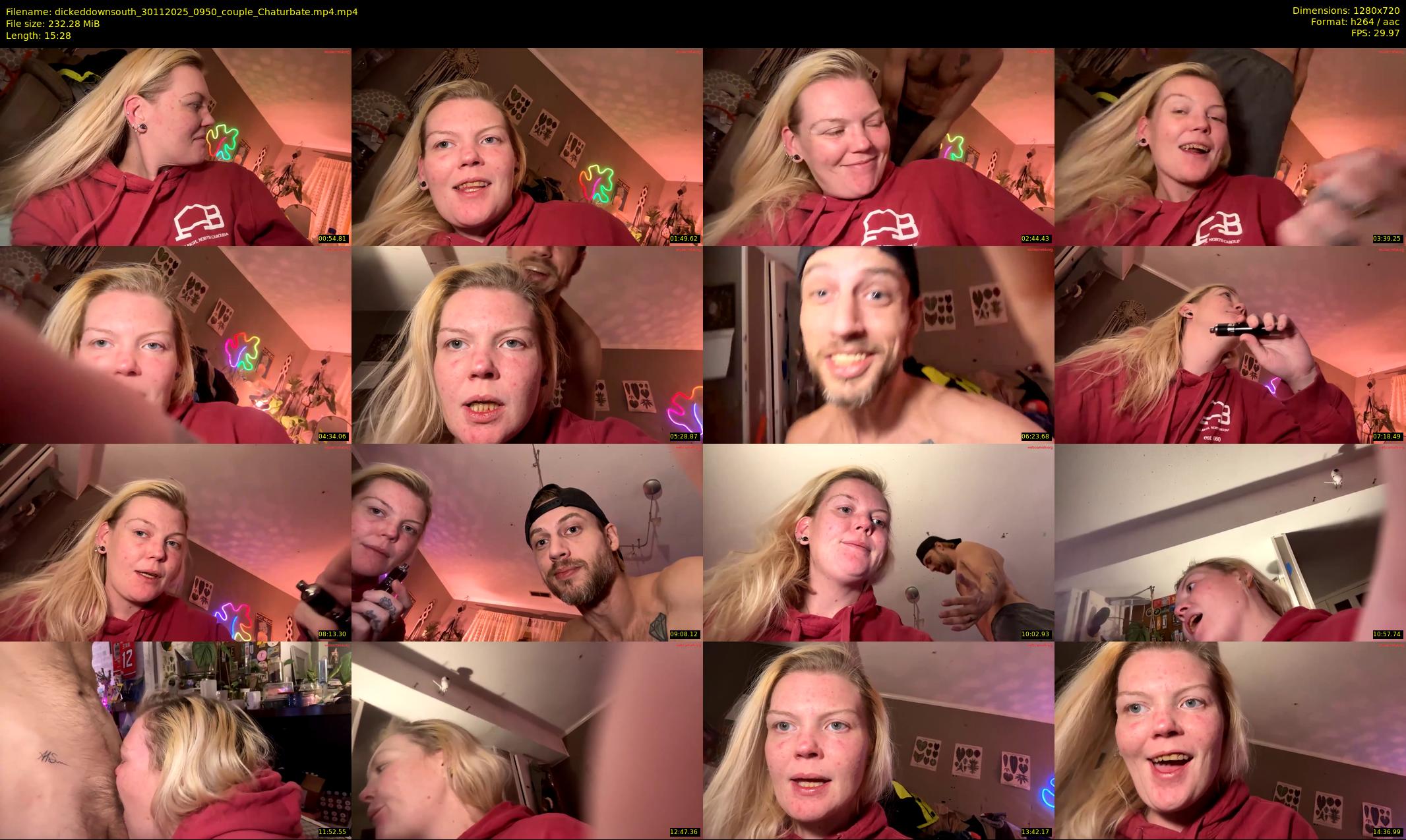 dickeddownsouth — 16 minute Chaturbate couple cam show recording, 720p, Nov 30, 2025