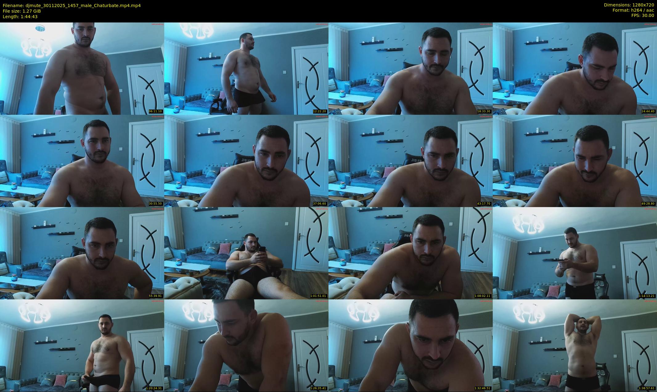 djmute — 105 minute Chaturbate male cam show recording, 720p, Nov 30, 2025