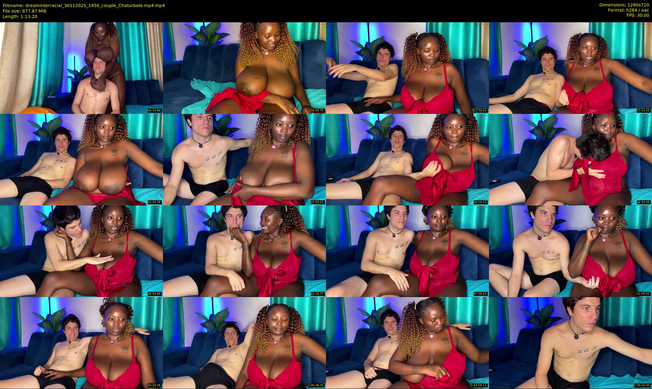 dreaminterracial — 74 minute Chaturbate couple cam show recording, 720p, Nov 30, 2025
