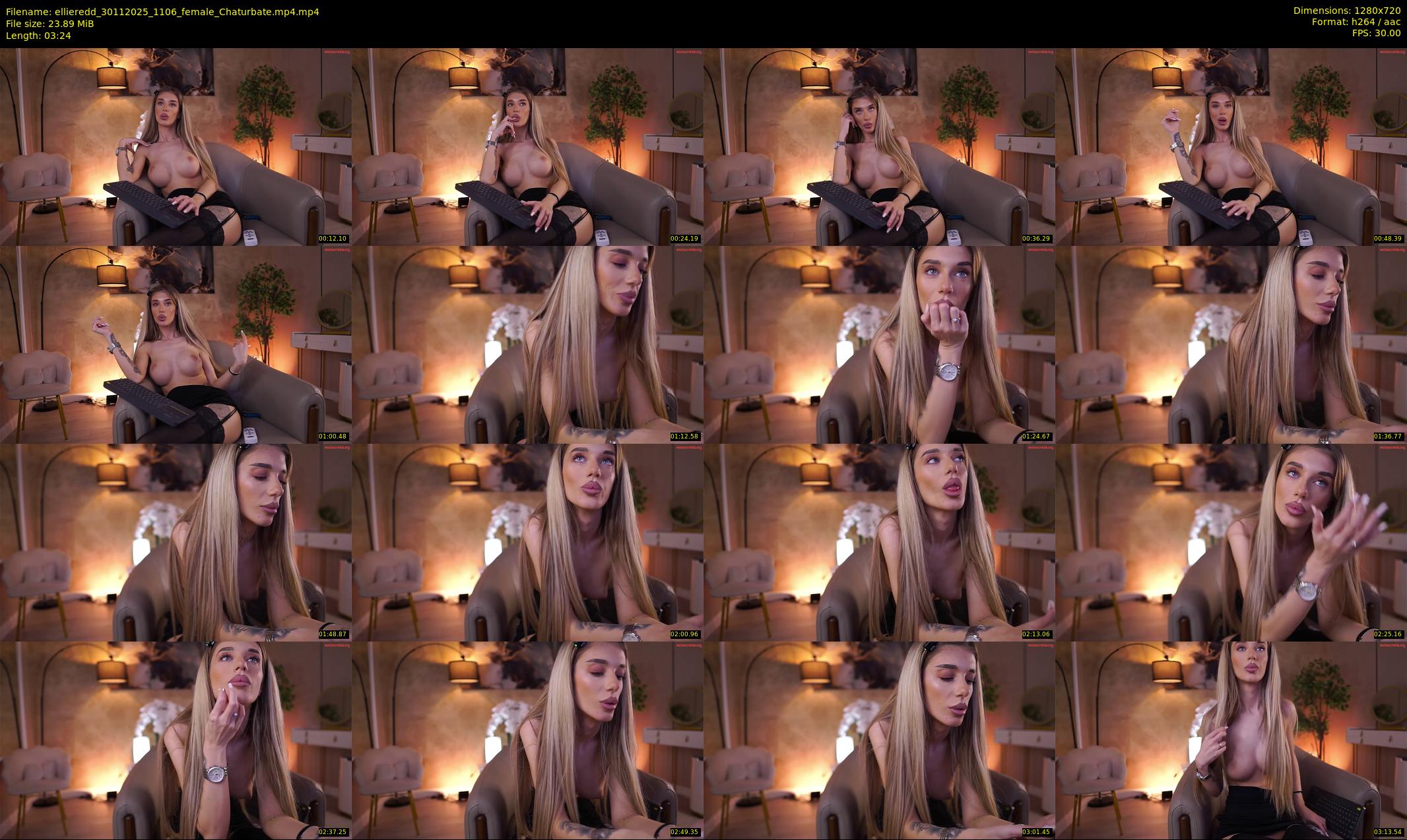 ellieredd — 4 minute Chaturbate female cam show recording, 720p, Nov 30, 2025