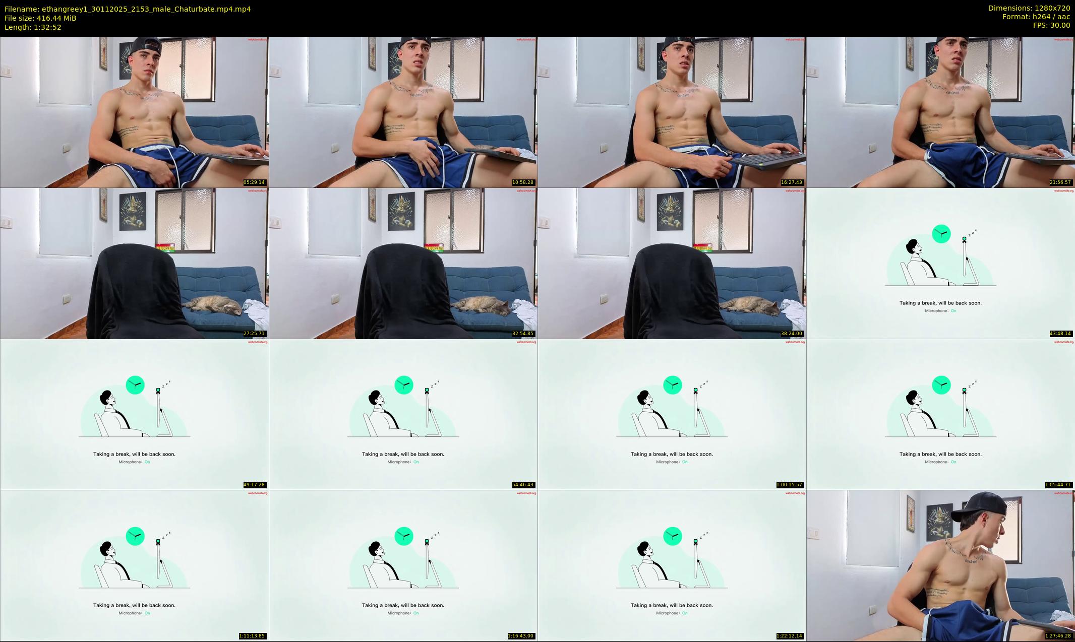 ethangreey1 — 93 minute Chaturbate male cam show recording, 720p, Nov 30, 2025