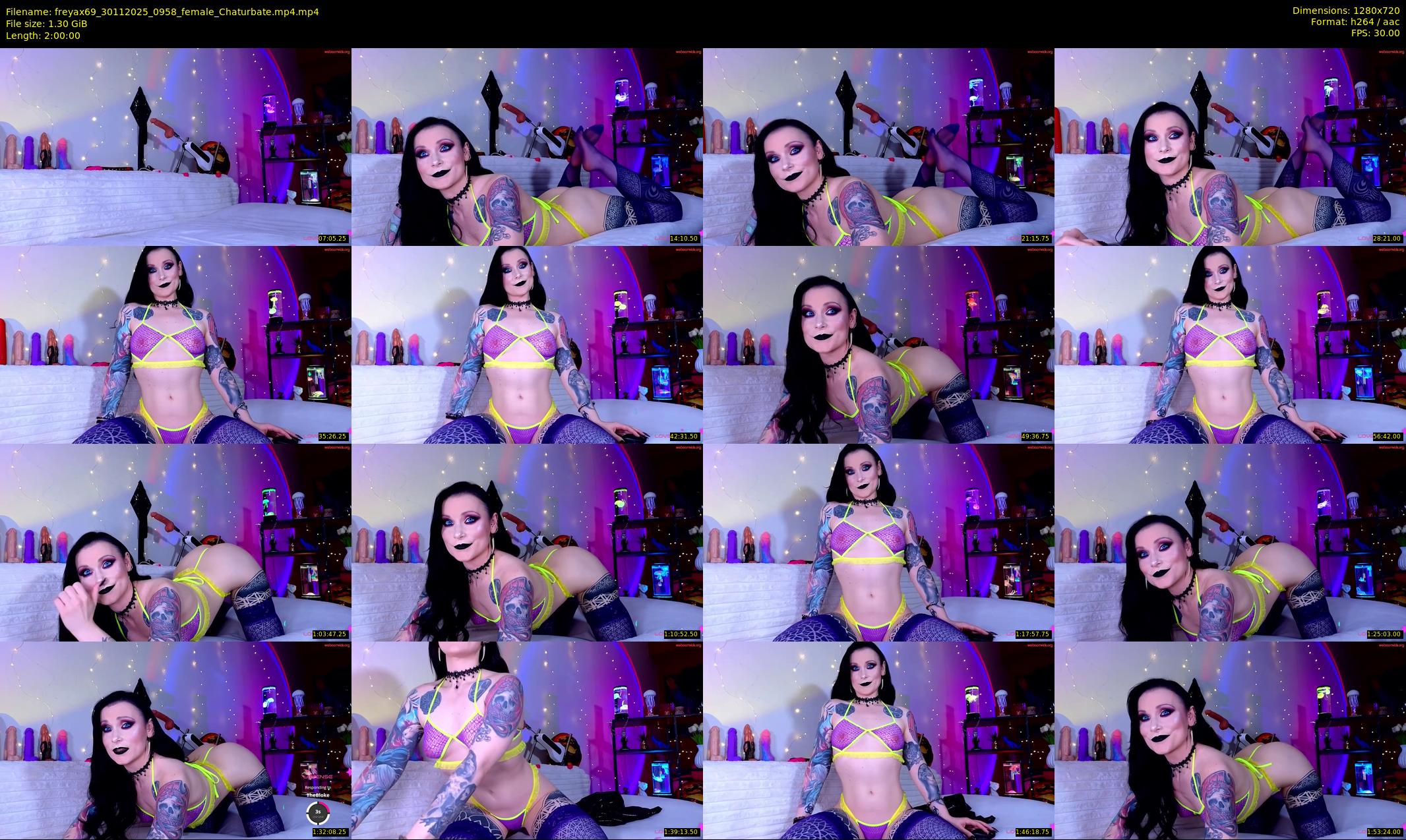 freyax69 — 120 minute Chaturbate female cam show recording, 720p, Nov 30, 2025