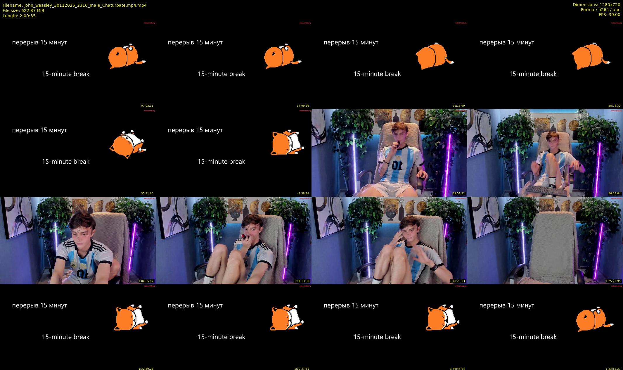 john_weasley — 121 minute Chaturbate male cam show recording, 720p, Nov 30, 2025