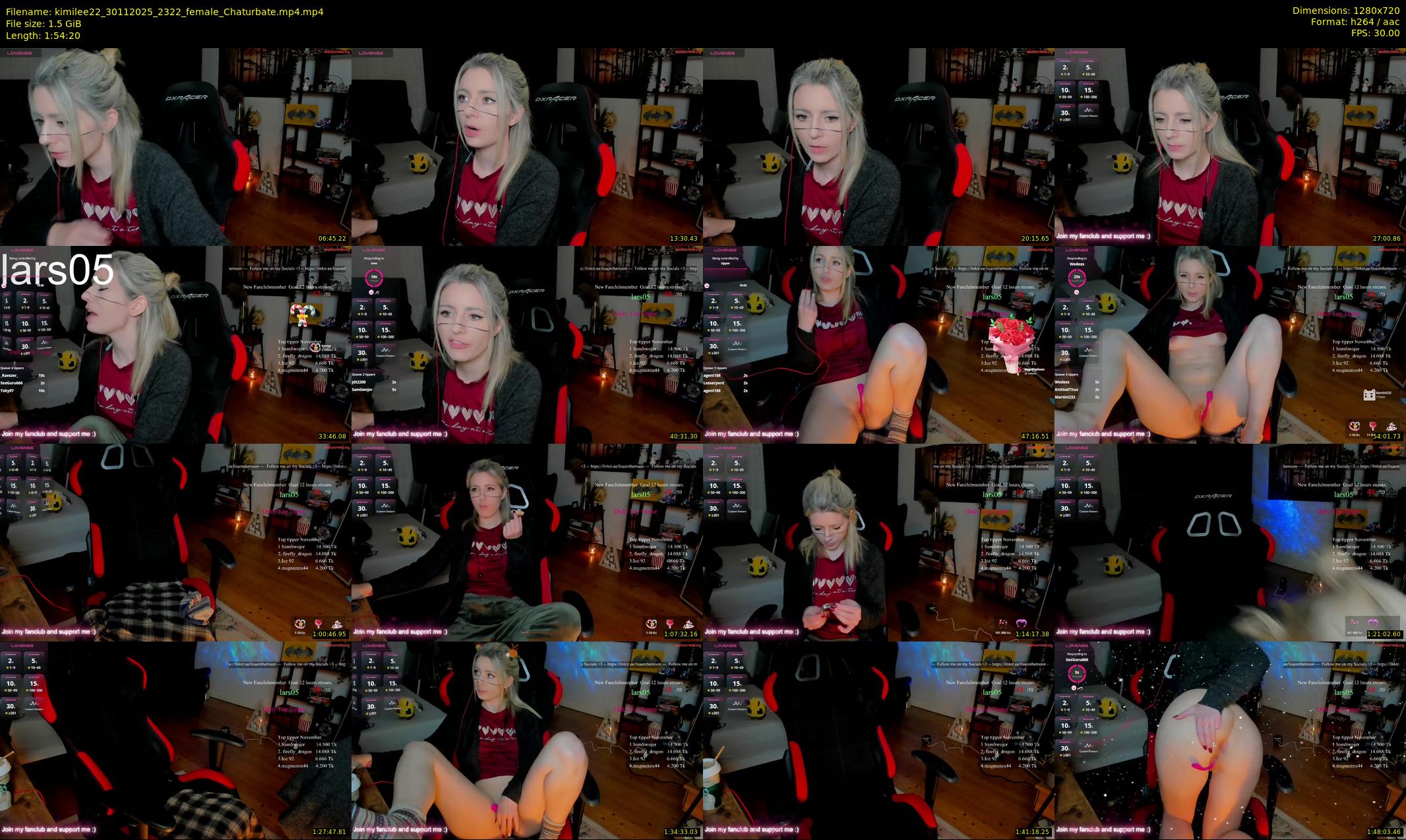 kimilee22 — 115 minute Chaturbate female cam show recording, 720p, Nov 30, 2025