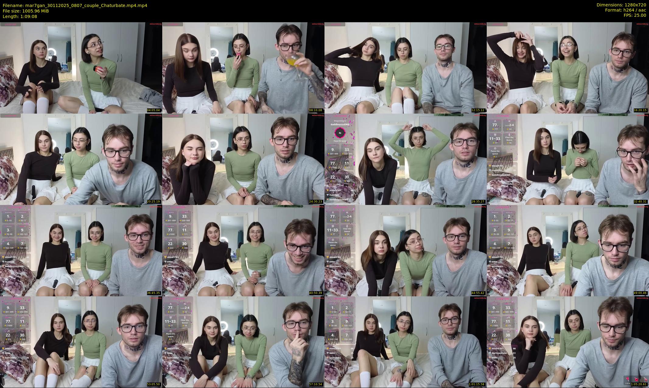mar7gan — 70 minute Chaturbate couple cam show recording, 720p, Nov 30, 2025