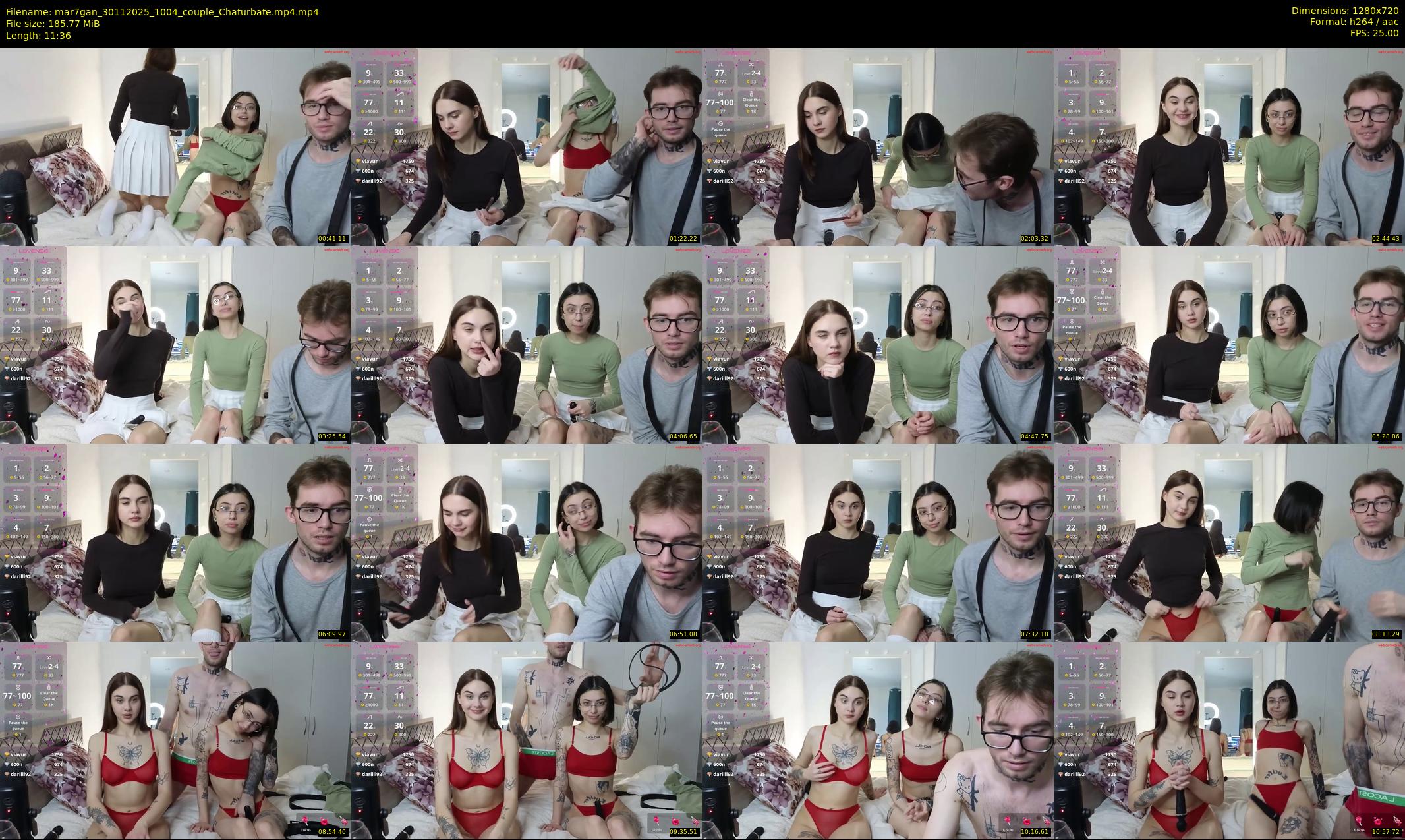 mar7gan — 12 minute Chaturbate couple cam show recording, 720p, Nov 30, 2025