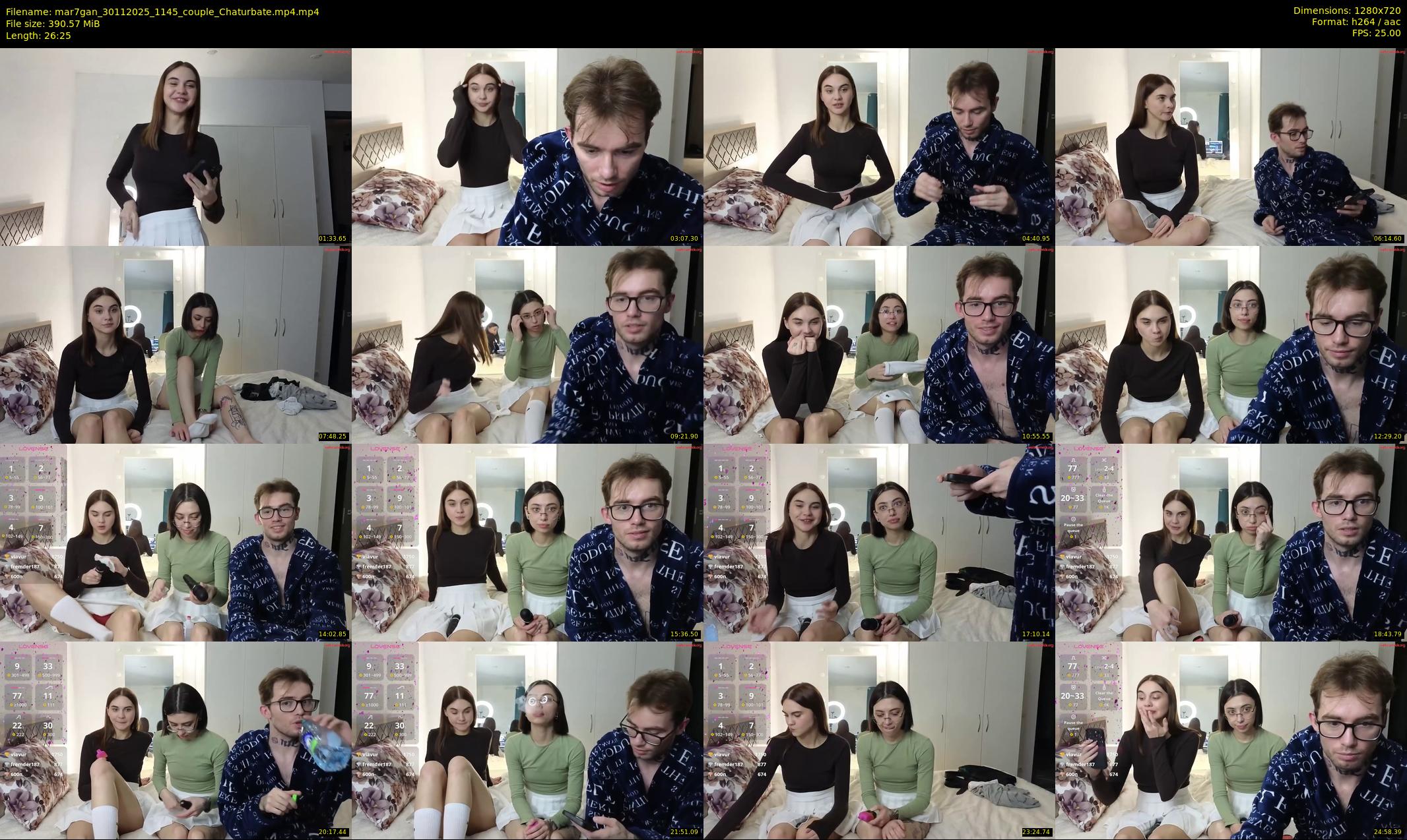 mar7gan — 27 minute Chaturbate couple cam show recording, 720p, Nov 30, 2025