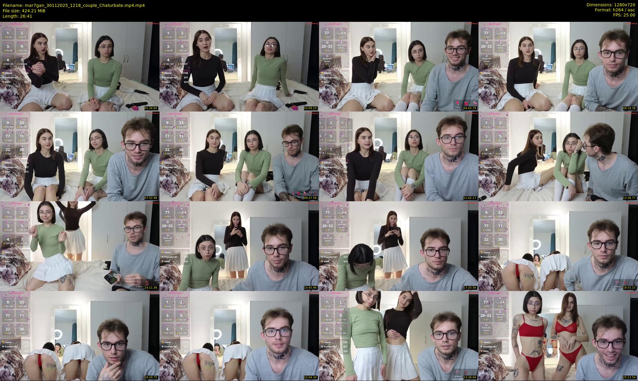 mar7gan — 27 minute Chaturbate couple cam show recording, 720p, Nov 30, 2025