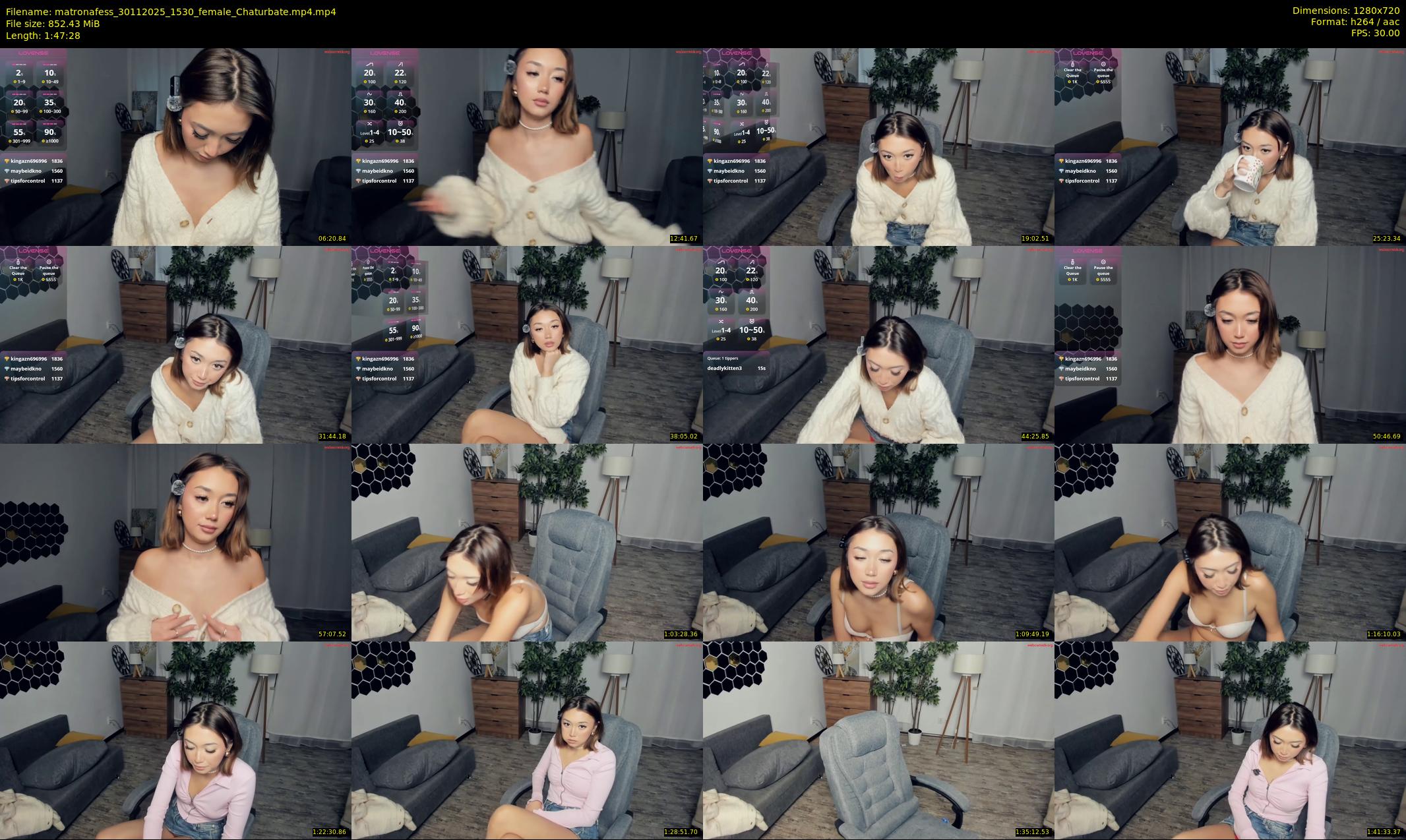 matronafess — 108 minute Chaturbate female cam show recording, 720p, Nov 30, 2025