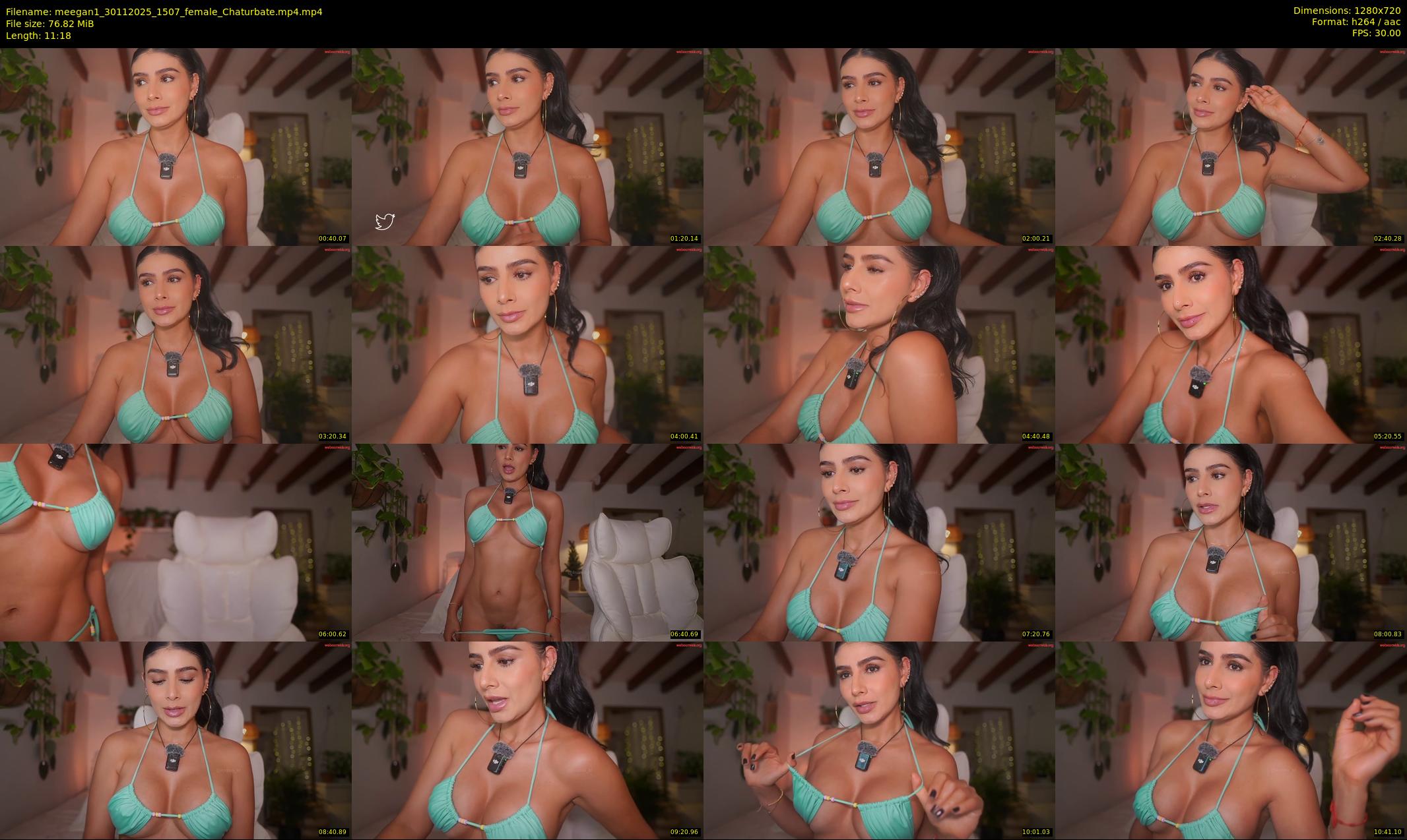 meegan1 — 12 minute Chaturbate female cam show recording, 720p, Nov 30, 2025