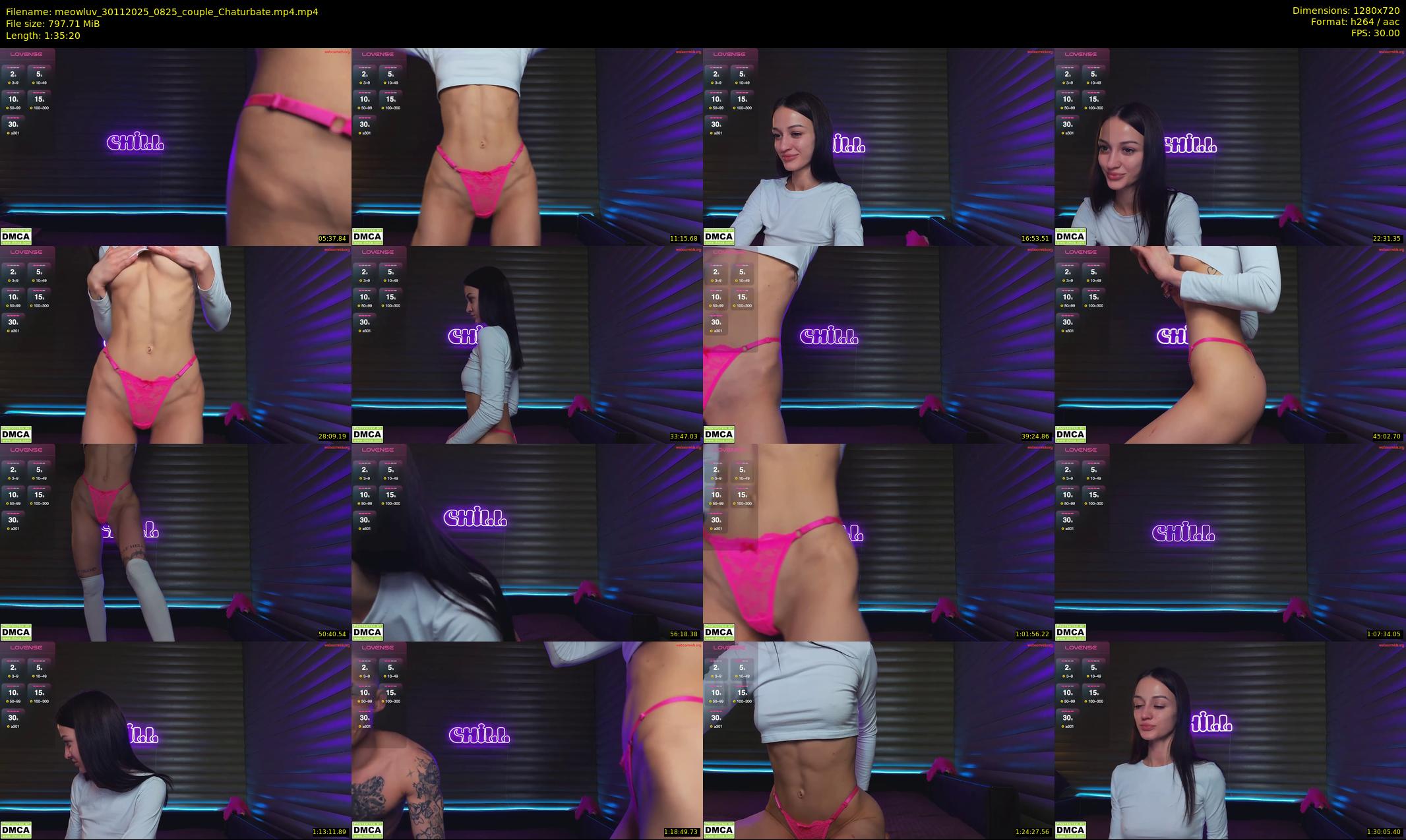 meowluv — 96 minute Chaturbate couple cam show recording, 720p, Nov 30, 2025