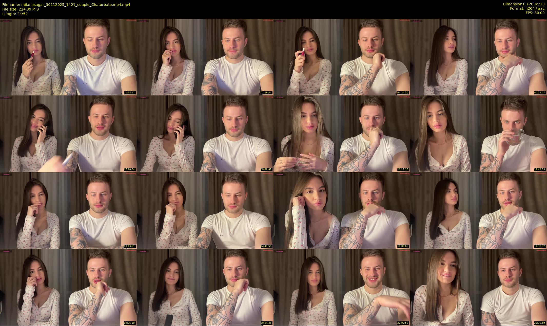 milanasugar — 25 minute Chaturbate couple cam show recording, 720p, Nov 30, 2025