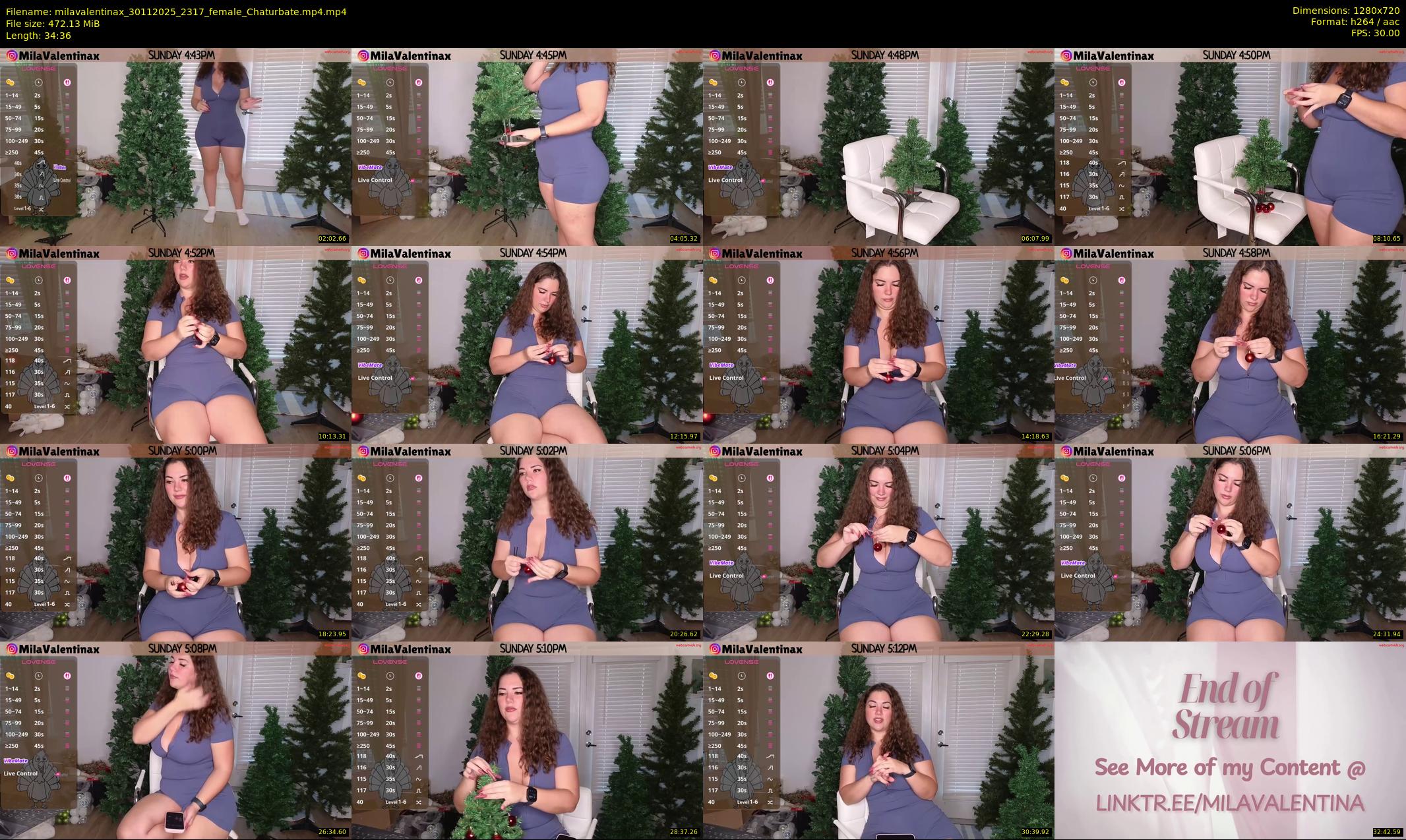 milavalentinax — 35 minute Chaturbate female cam show recording, 720p, Nov 30, 2025