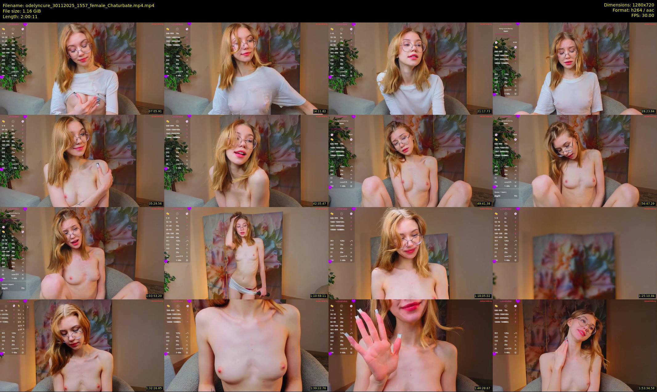 odelyncure — 121 minute Chaturbate female cam show recording, 720p, Nov 30, 2025