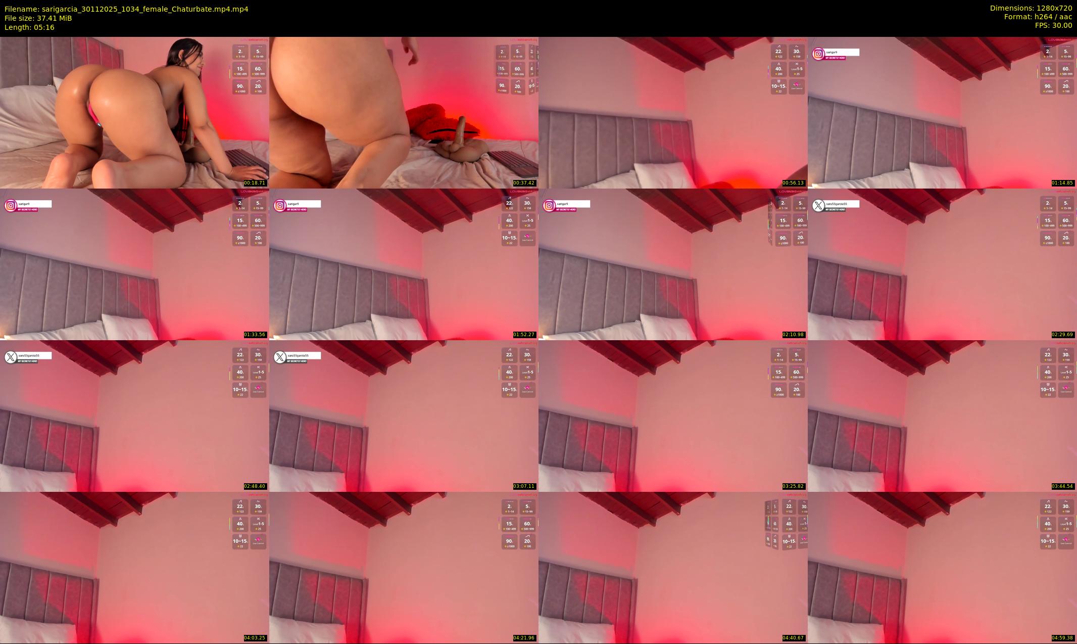sarigarcia — 6 minute Chaturbate female cam show recording, 720p, Nov 30, 2025