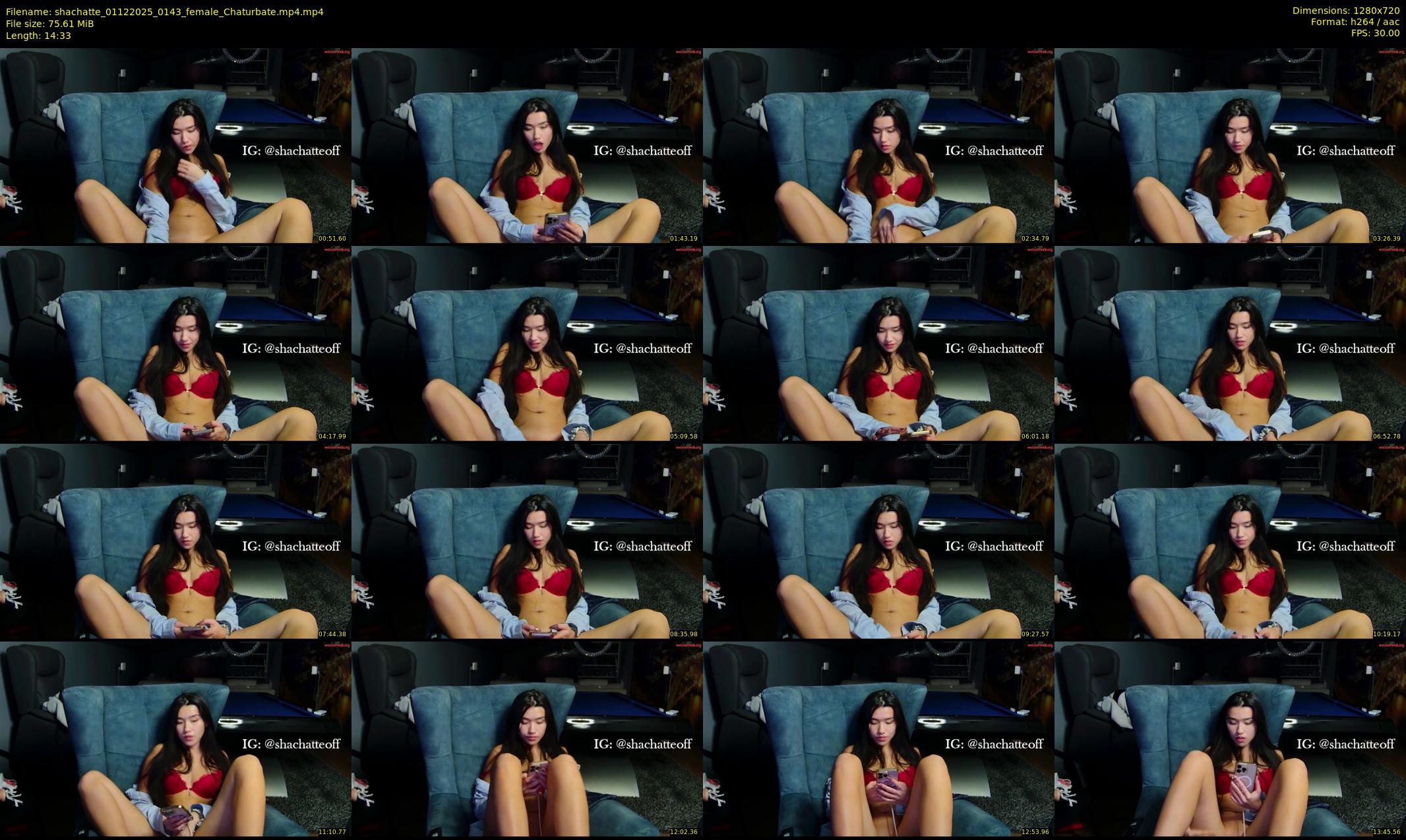 shachatte — 15 minute Chaturbate couple cam show recording, 720p, Dec 1, 2025