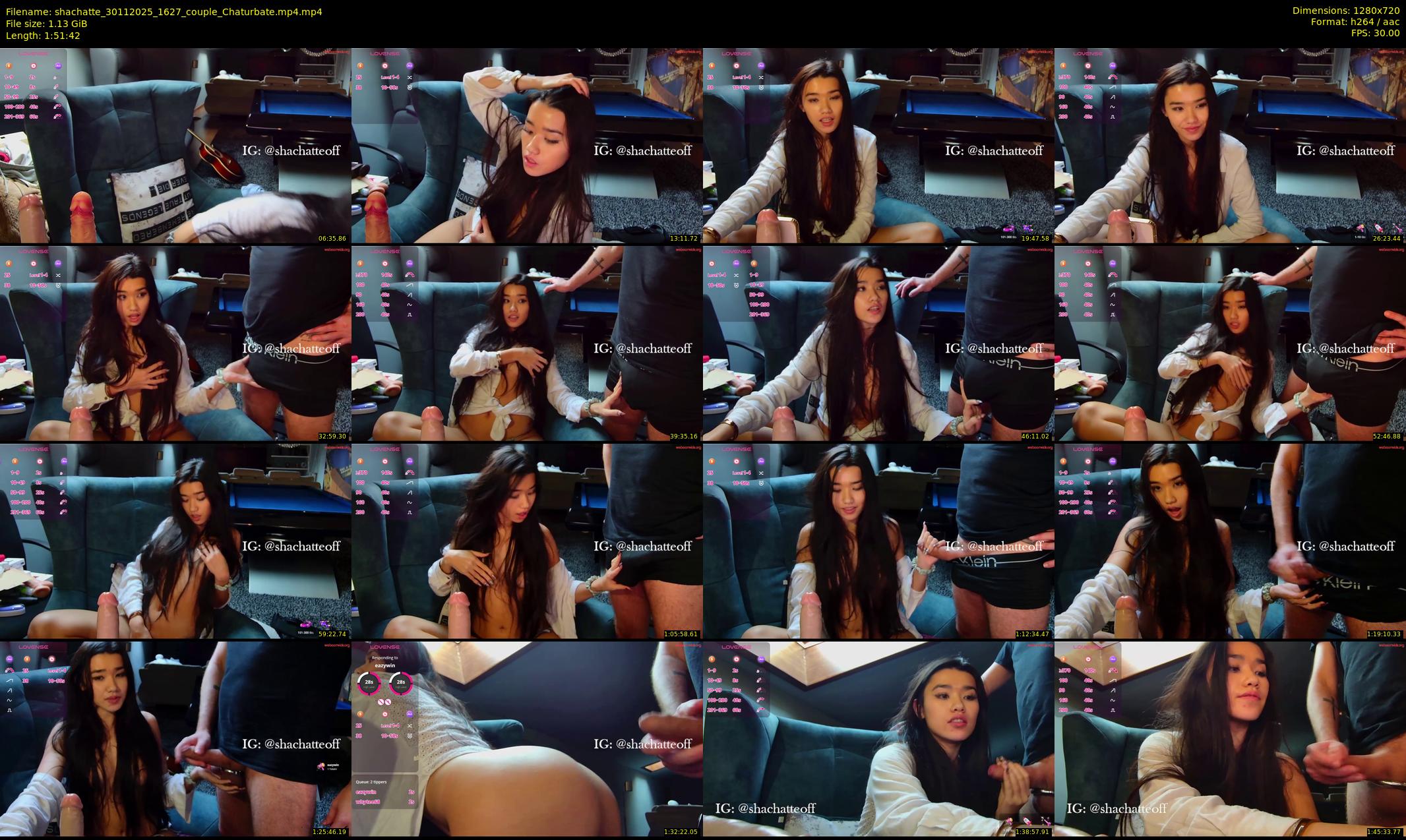 shachatte — 112 minute Chaturbate couple cam show recording, 720p, Nov 30, 2025