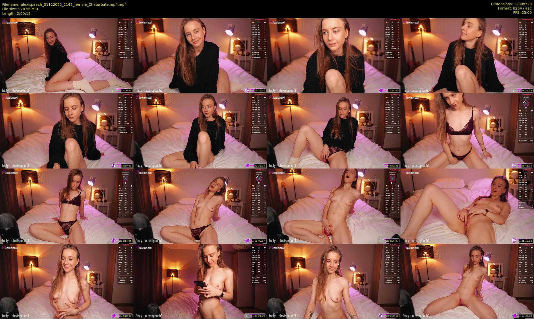 alexispeach — 121 minute Chaturbate female cam show recording, 720p, Dec 1, 2025