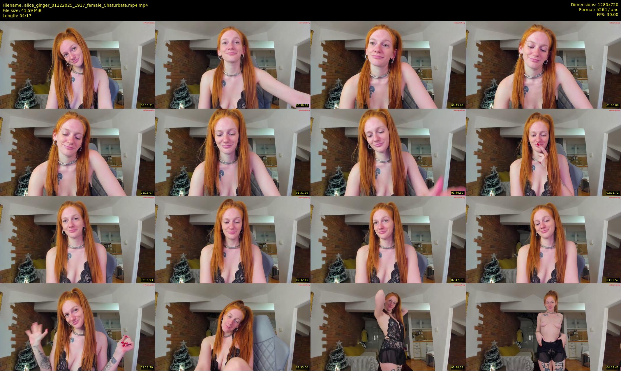 alice_ginger — 5 minute Chaturbate female cam show recording, 720p, Dec 1, 2025