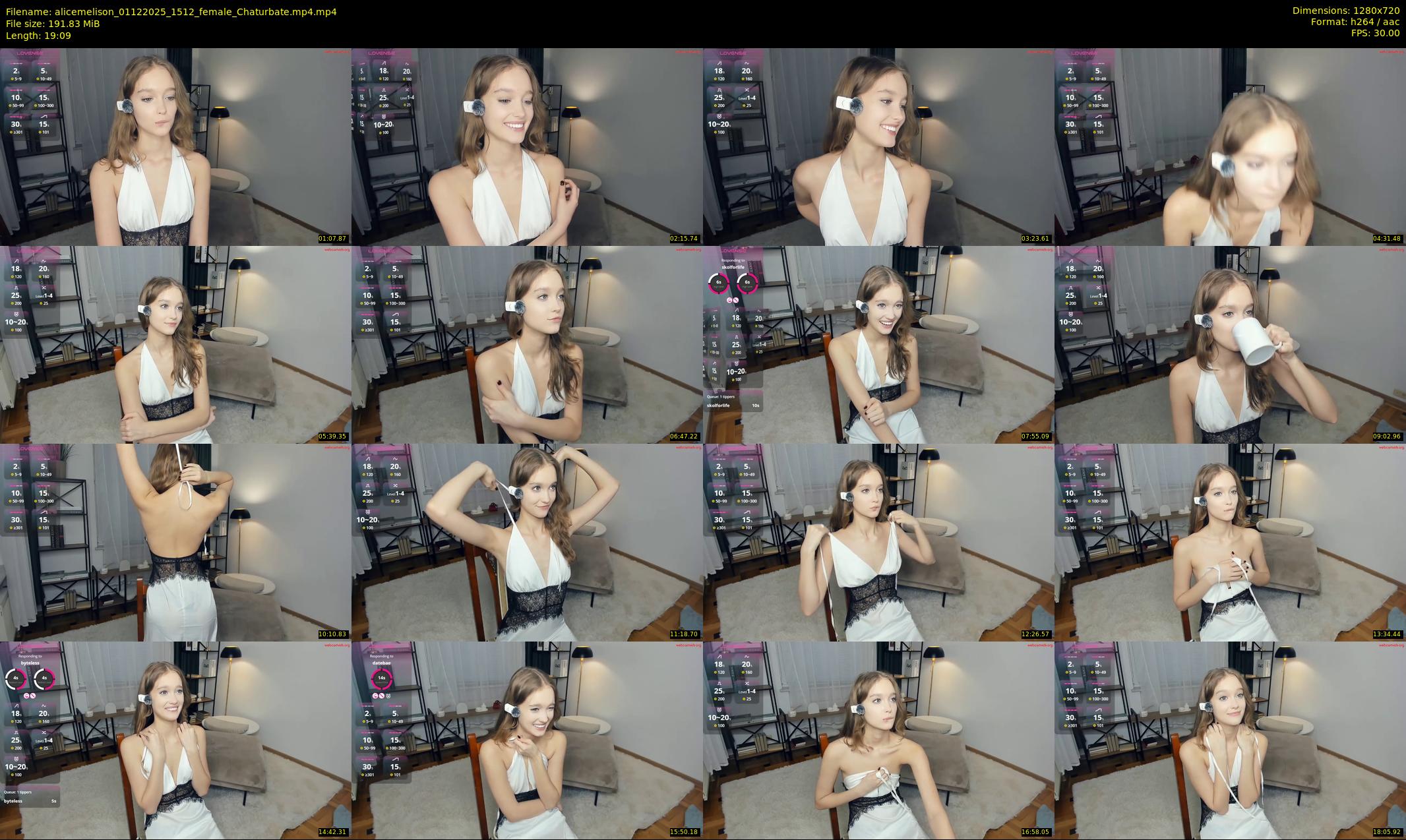 alicemelison — 20 minute Chaturbate female cam show recording, 720p, Dec 1, 2025