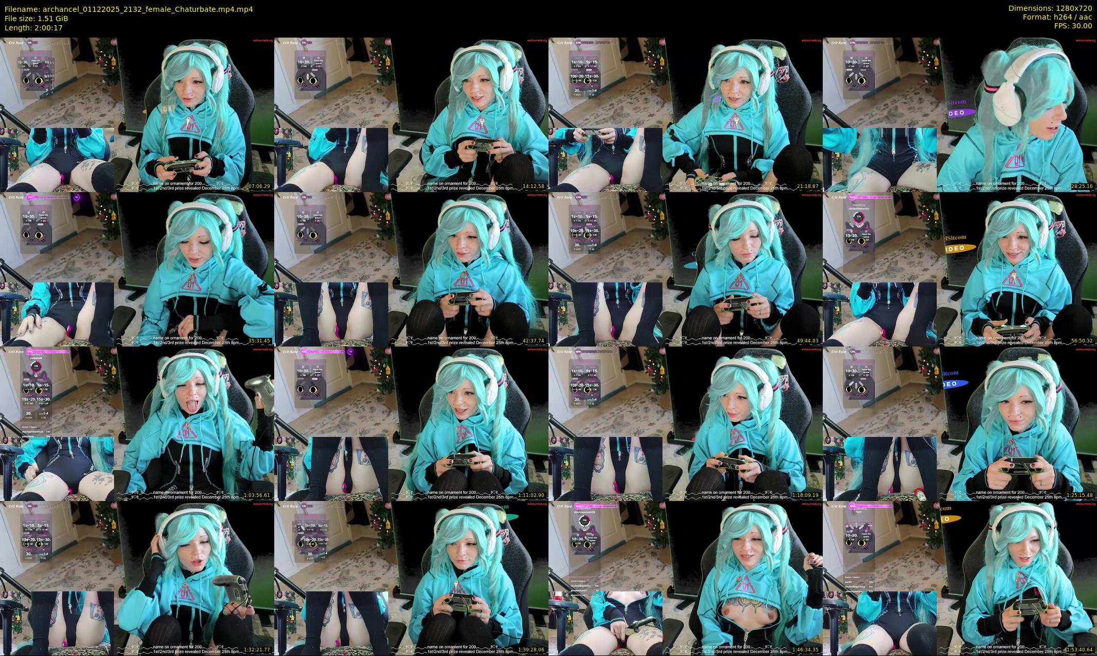 archancel — 121 minute Chaturbate female cam show recording, 720p, Dec 1, 2025