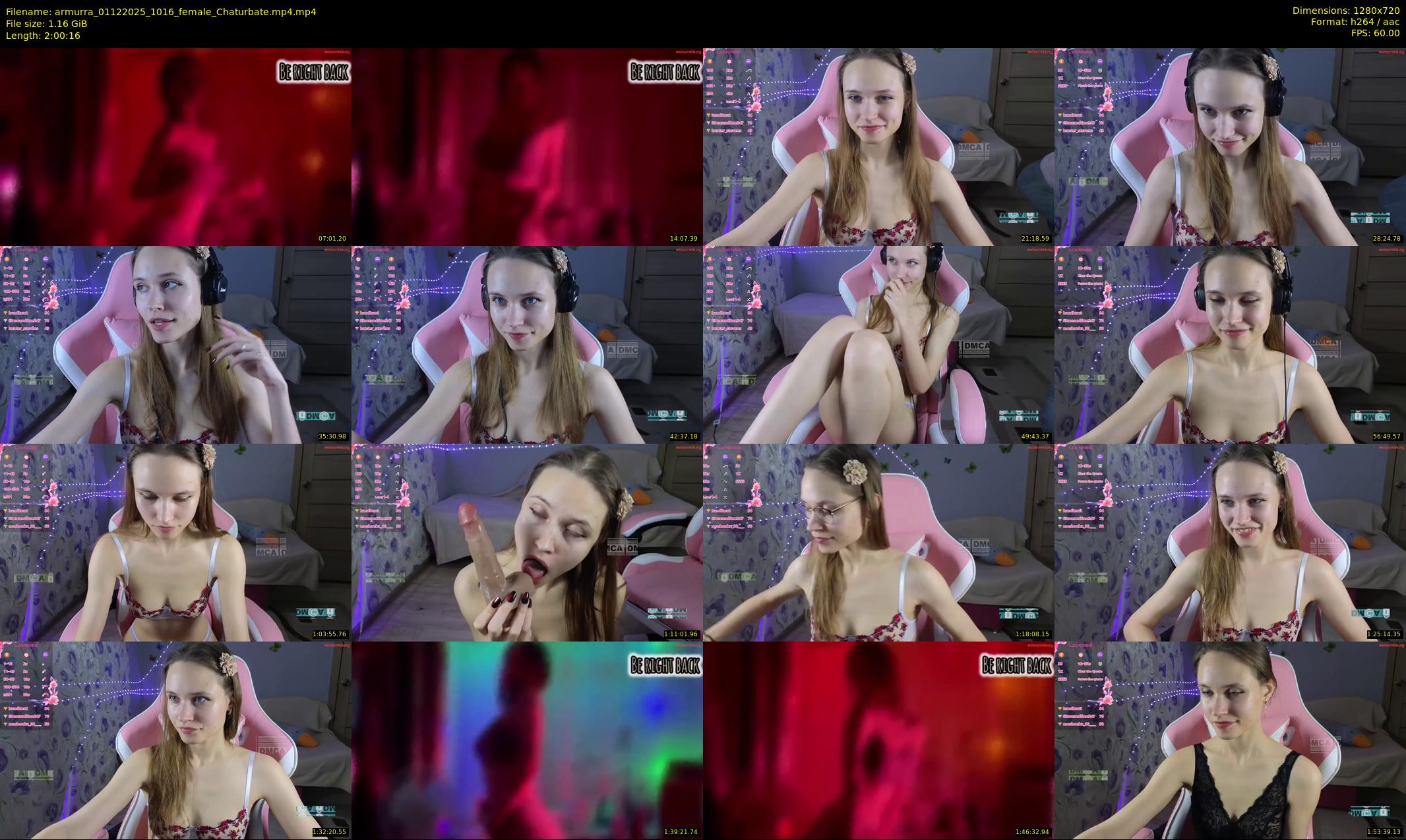 armurra — 121 minute Chaturbate female cam show recording, 720p, Dec 1, 2025