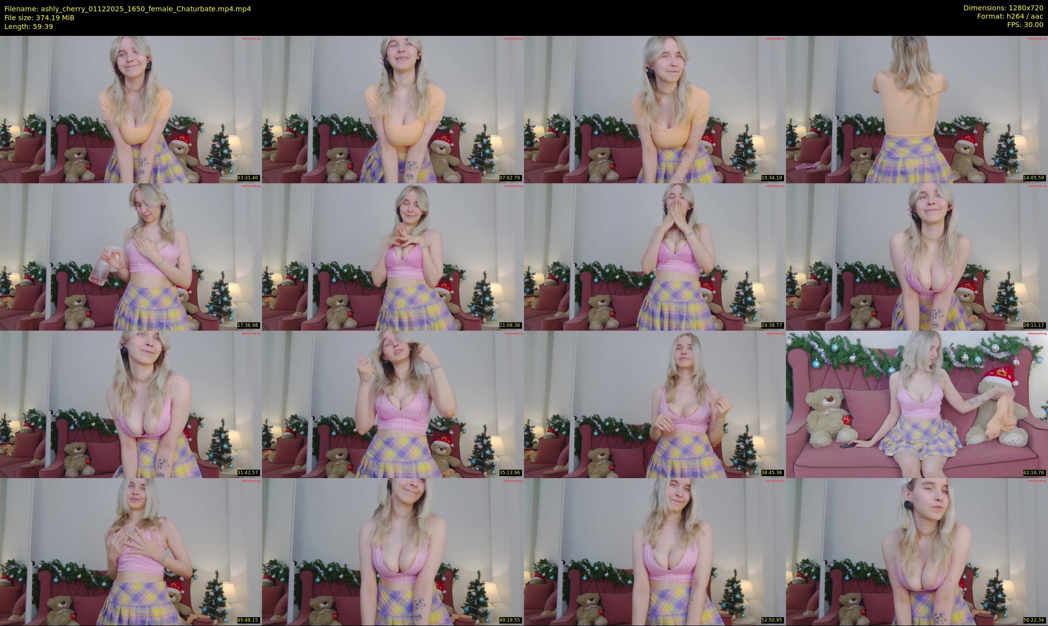 ashly_cherry — 60 minute Chaturbate female cam show recording, 720p, Dec 1, 2025