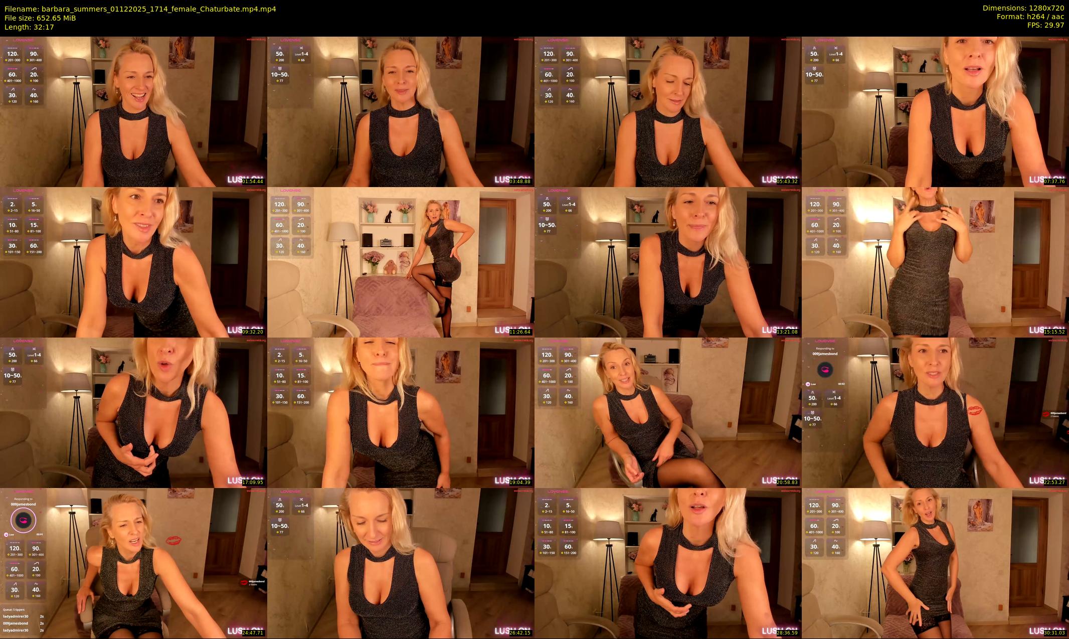 barbara_summers — 33 minute Chaturbate female cam show recording, 720p, Dec 1, 2025