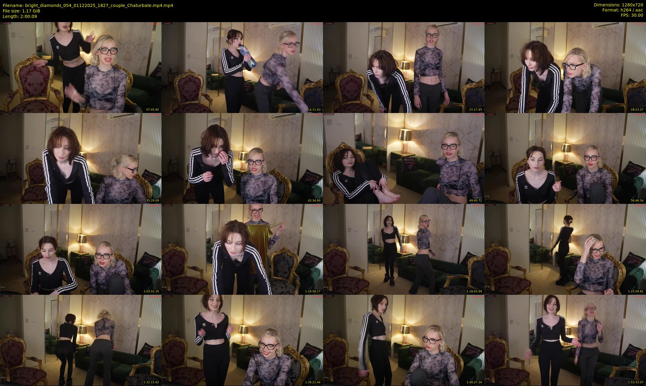 bright_diamonds_054 — 121 minute Chaturbate couple cam show recording, 720p, Dec 1, 2025
