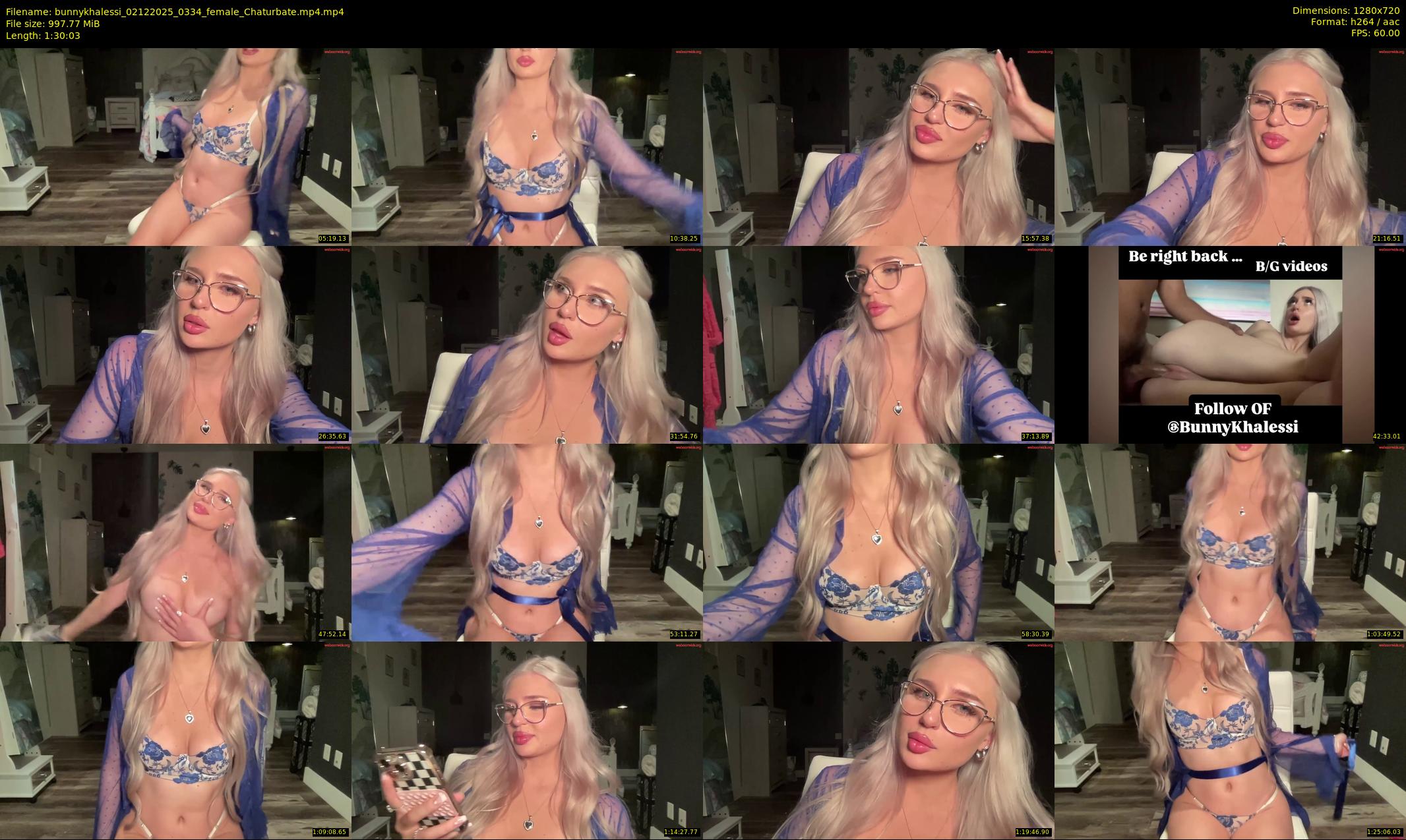 bunnykhalessi — 91 minute Chaturbate female cam show recording, 720p, Dec 2, 2025