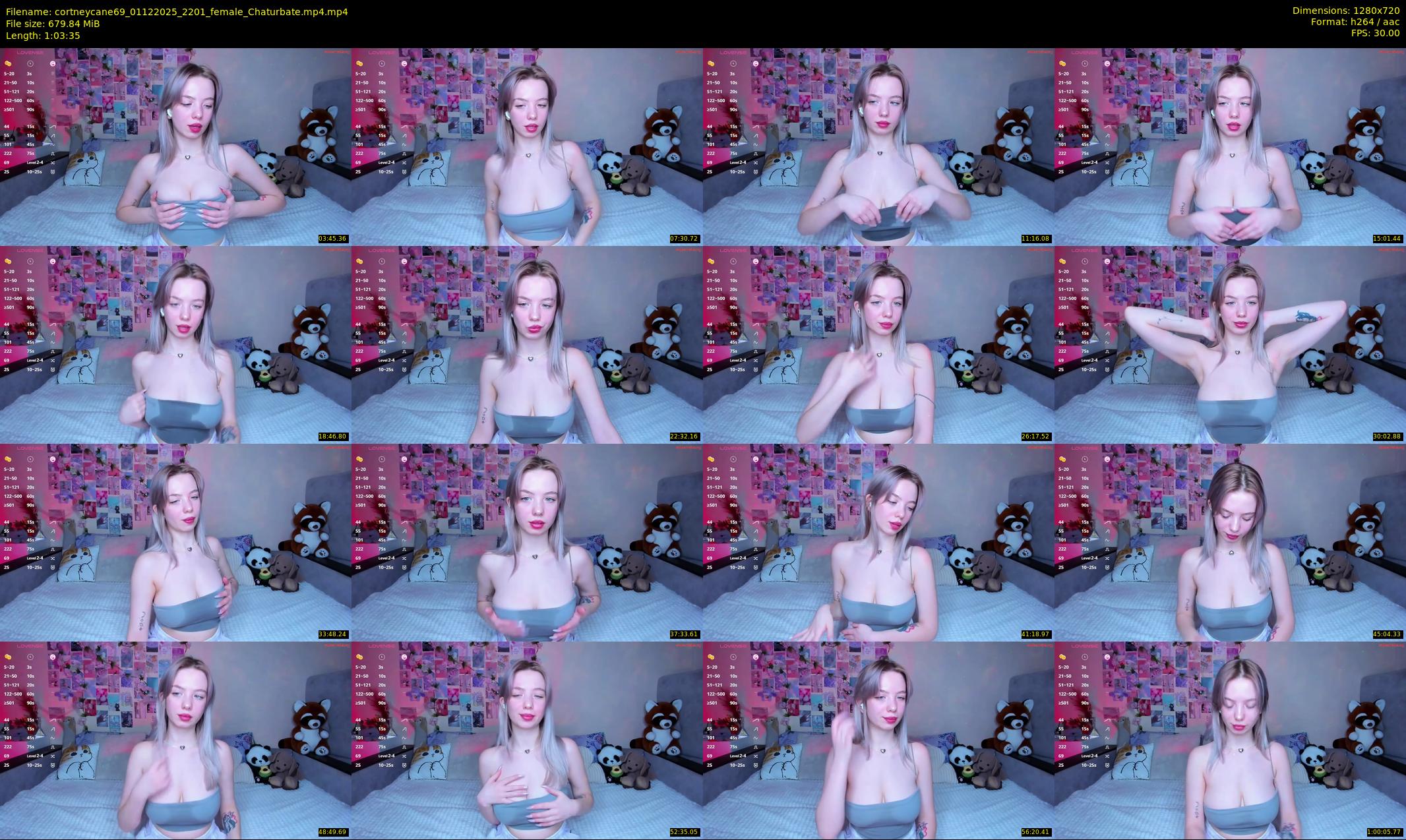 cortneycane69 — 64 minute Chaturbate female cam show recording, 720p, Dec 1, 2025