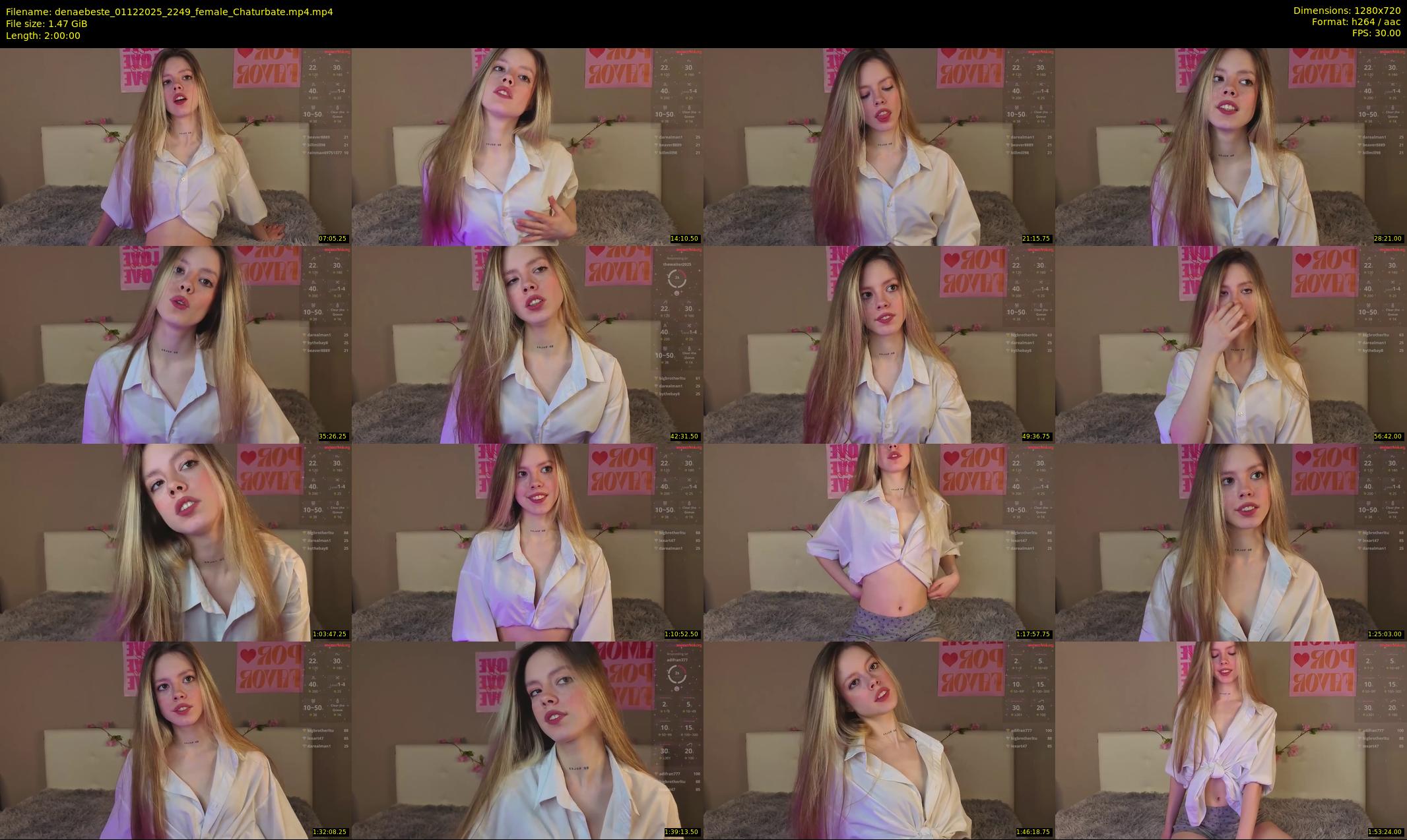 denaebeste — 120 minute Chaturbate female cam show recording, 720p, Dec 1, 2025