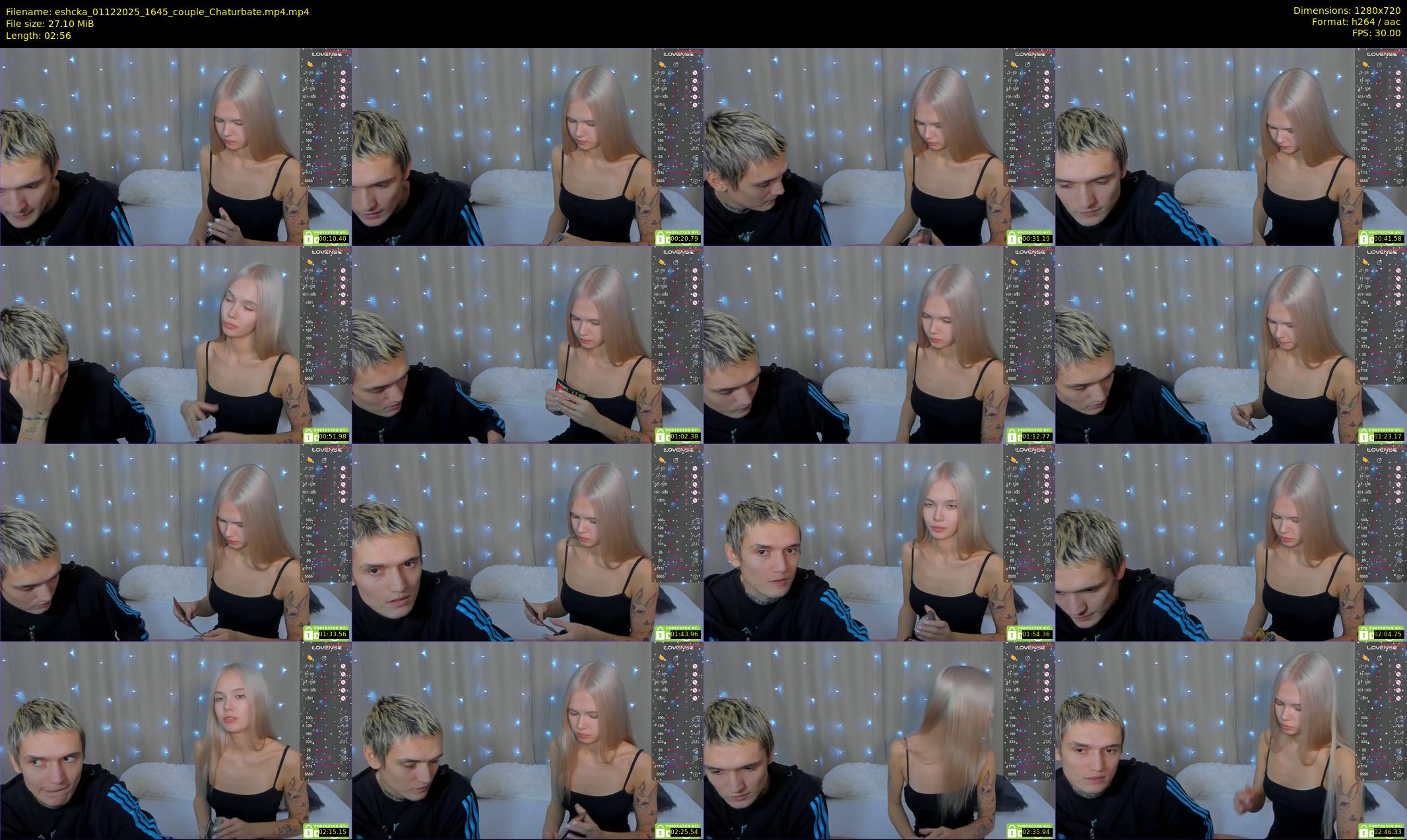 eshcka — 3 minute Chaturbate couple cam show recording, 720p, Dec 1, 2025
