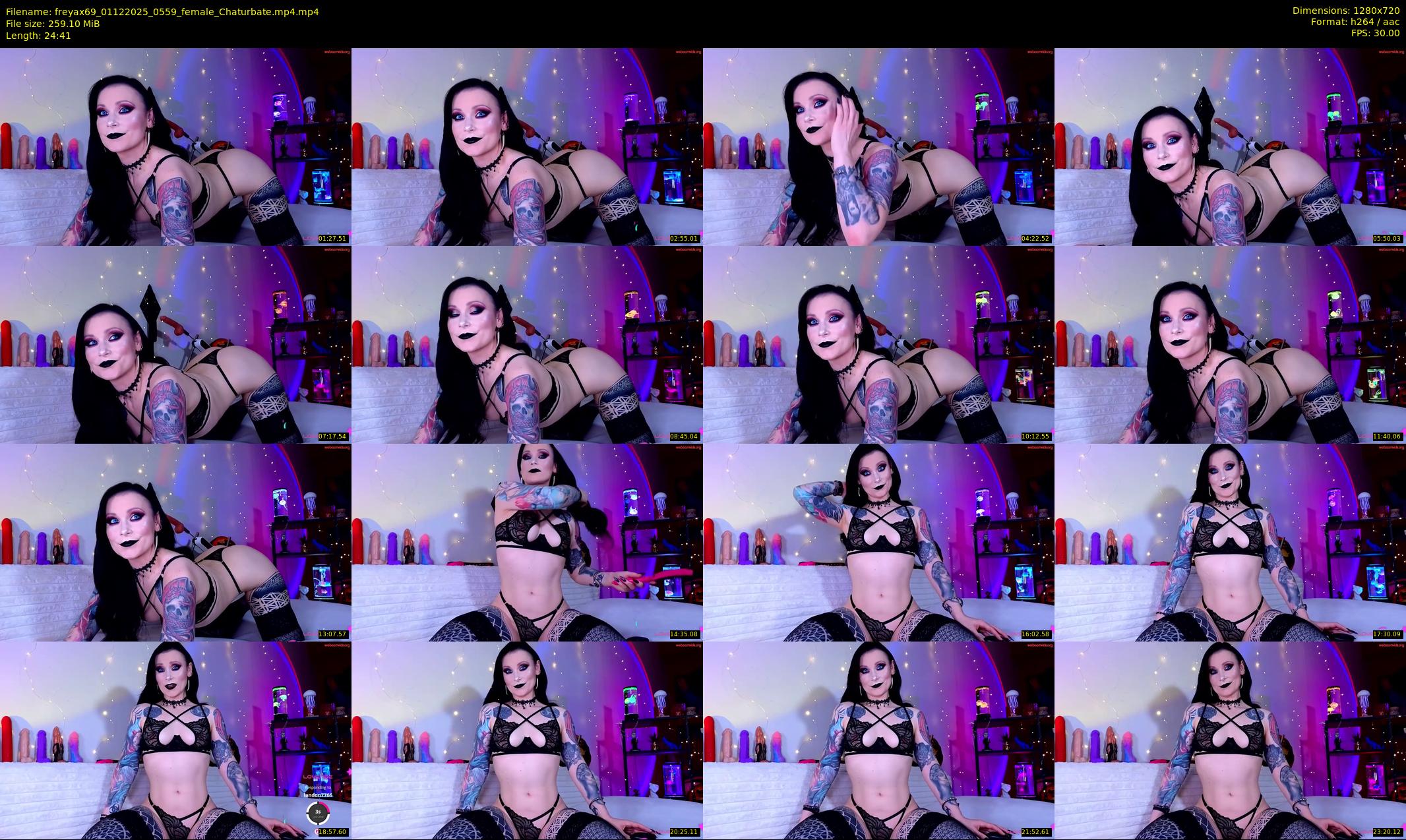 freyax69 — 25 minute Chaturbate female cam show recording, 720p, Dec 1, 2025