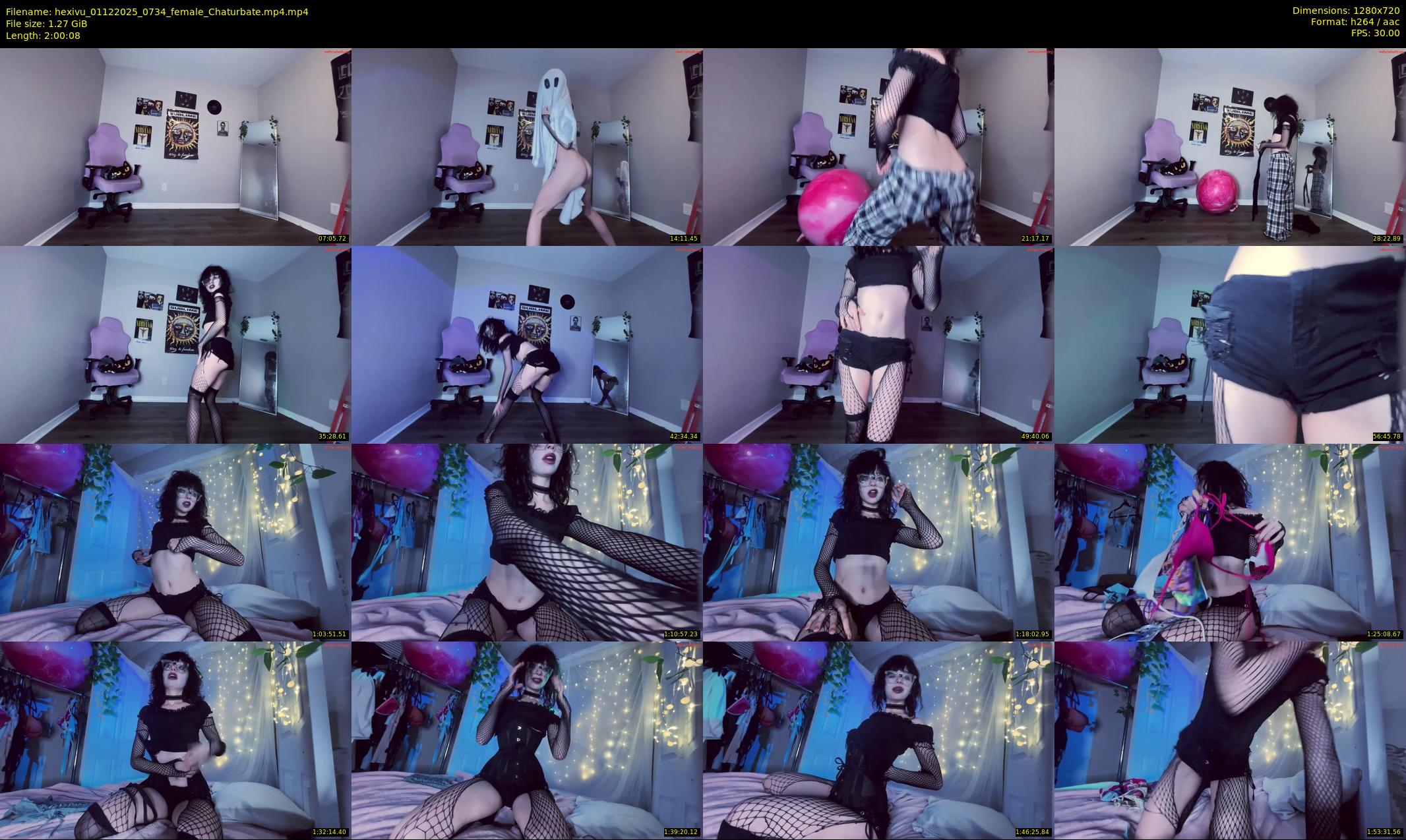 hexivu — 121 minute Chaturbate female cam show recording, 720p, Dec 1, 2025