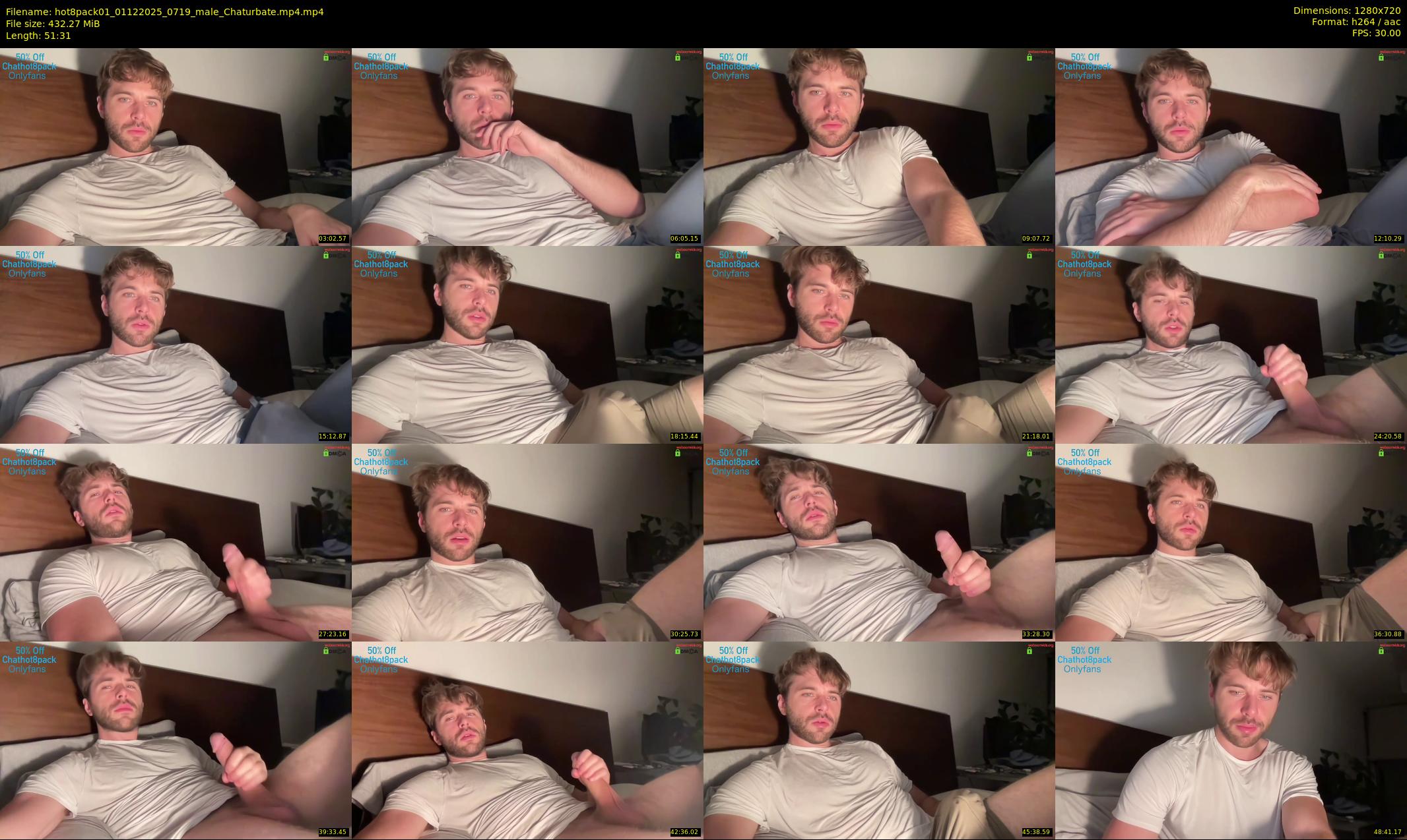 hot8pack01 — 52 minute Chaturbate male cam show recording, 720p, Dec 1, 2025