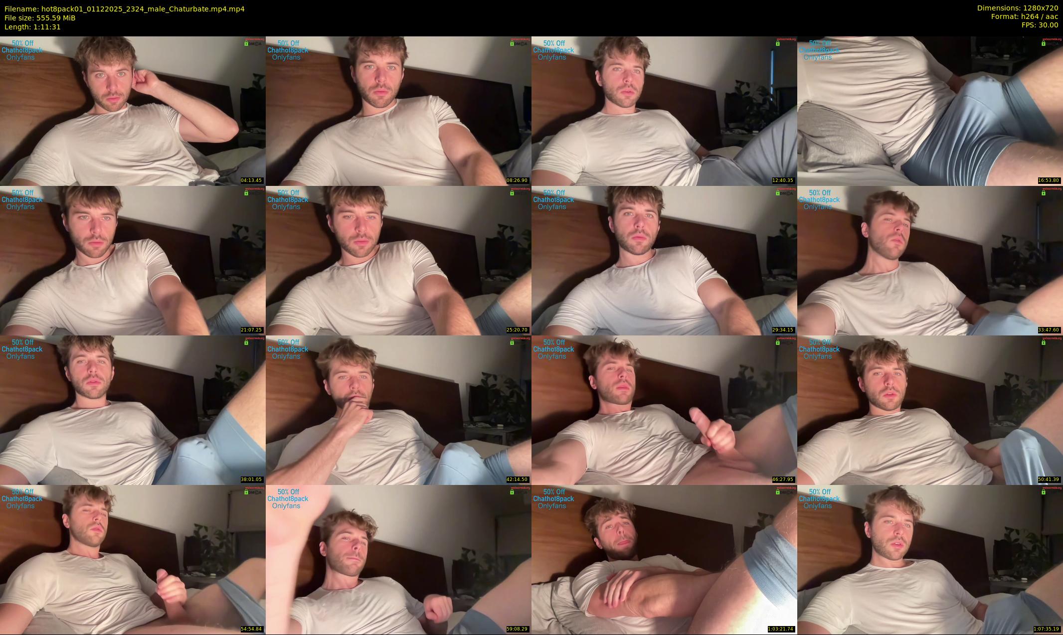 hot8pack01 — 72 minute Chaturbate male cam show recording, 720p, Dec 1, 2025