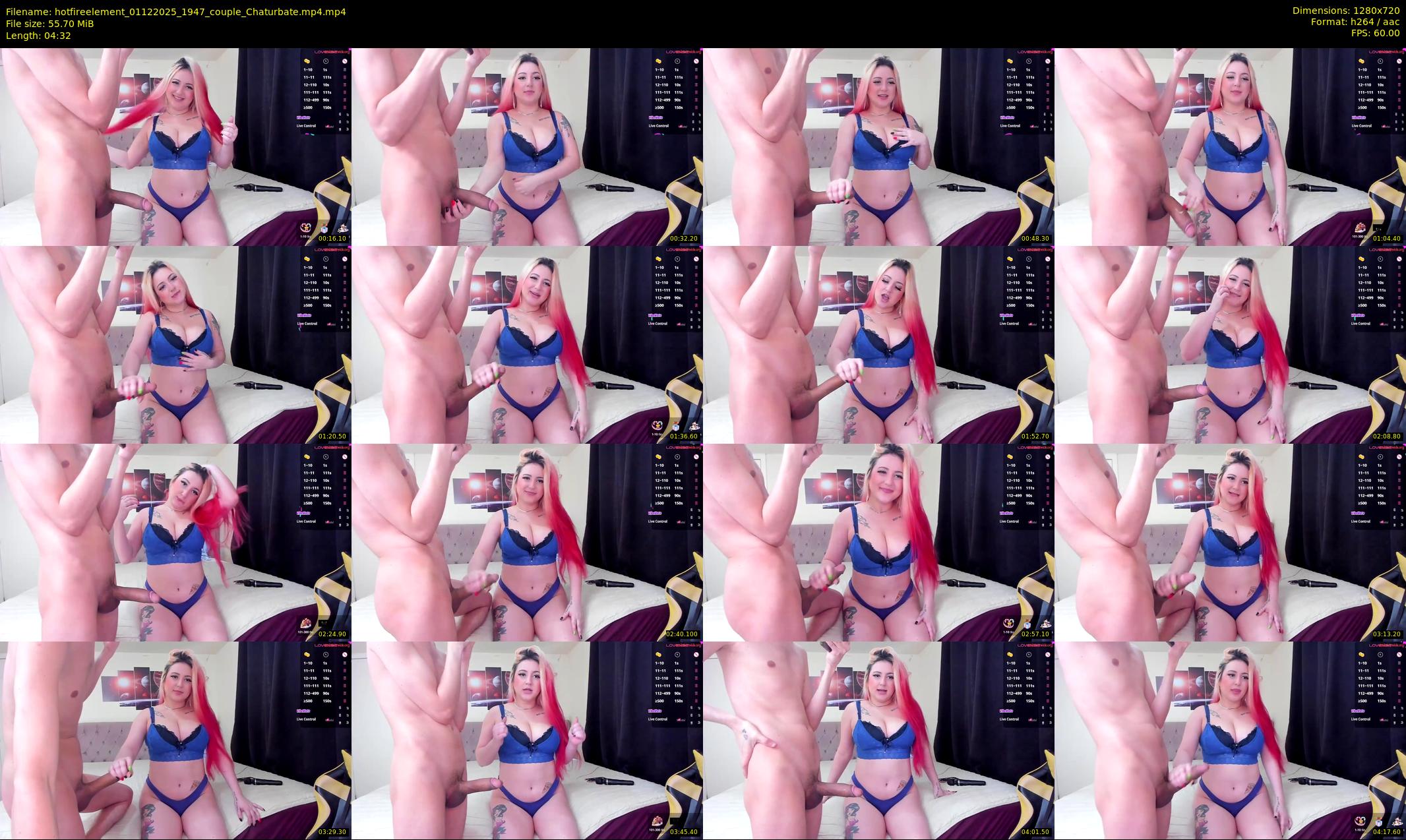 hotfireelement — 5 minute Chaturbate couple cam show recording, 720p, Dec 1, 2025