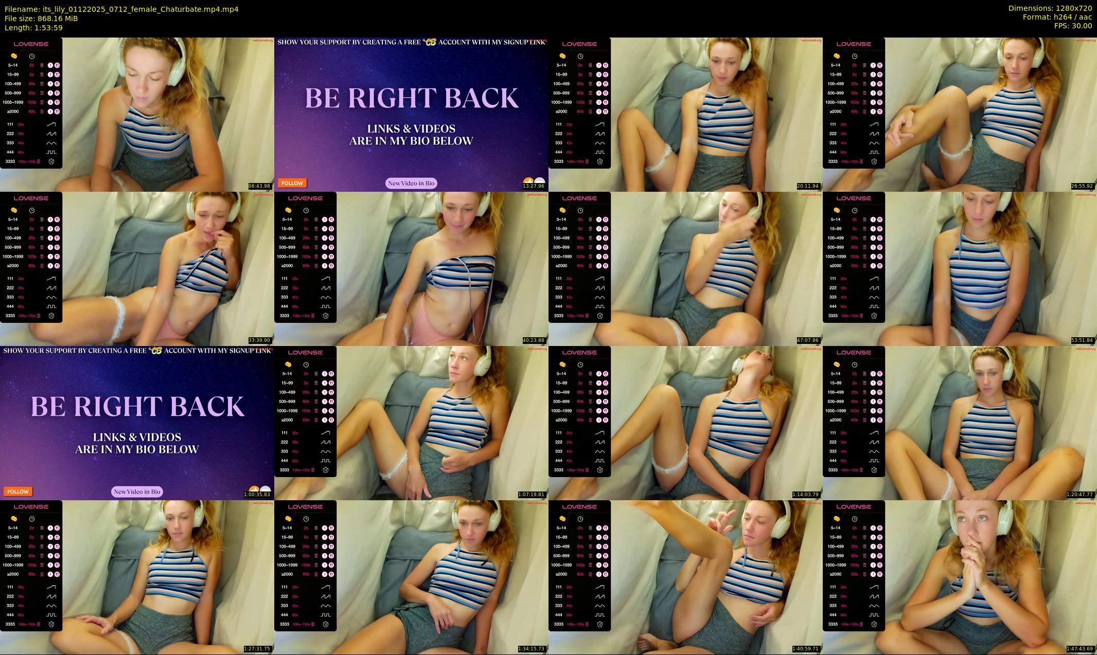 its_lily — 114 minute Chaturbate female cam show recording, 720p, Dec 1, 2025