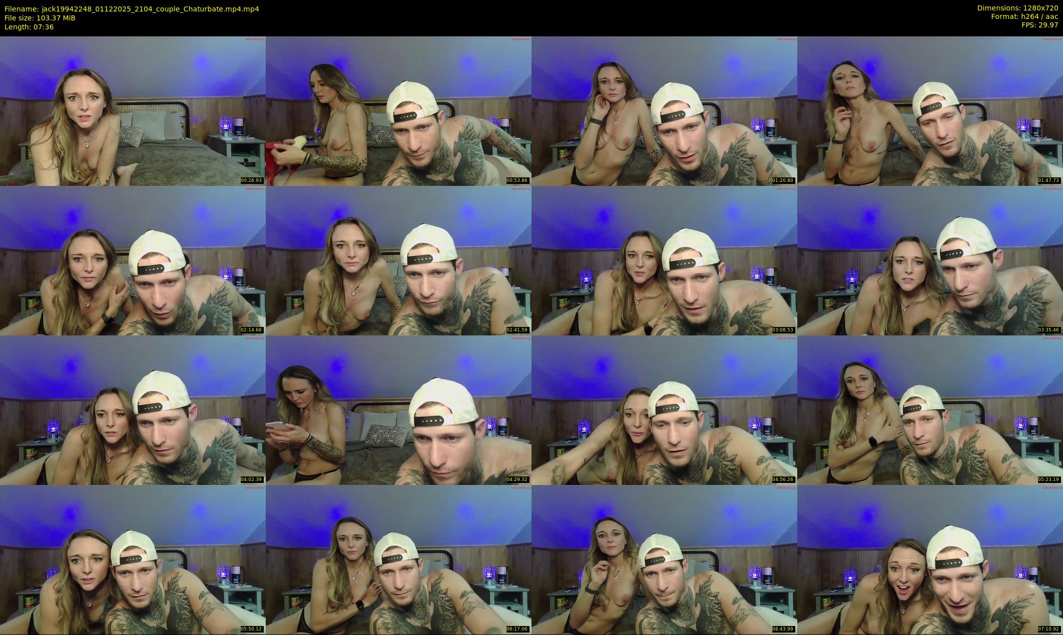 jack19942248 — 8 minute Chaturbate couple cam show recording, 720p, Dec 1, 2025