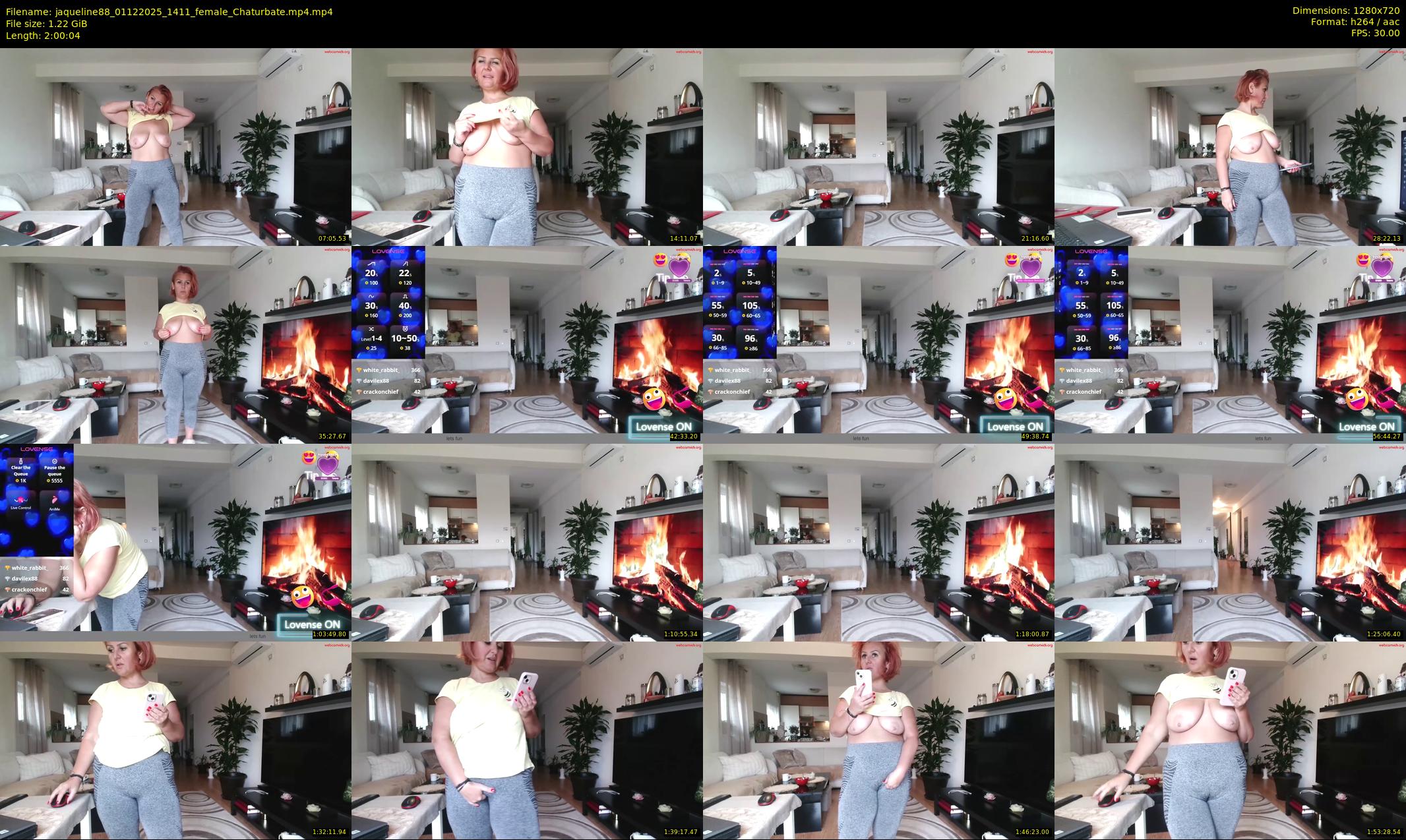jaqueline88 — 121 minute Chaturbate female cam show recording, 720p, Dec 1, 2025