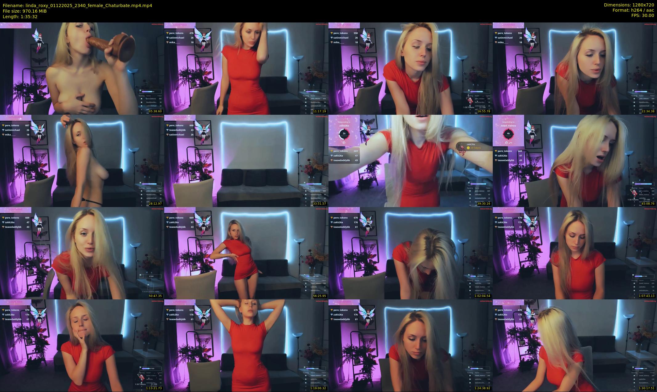 linda_roxy — 96 minute Chaturbate female cam show recording, 720p, Dec 1, 2025