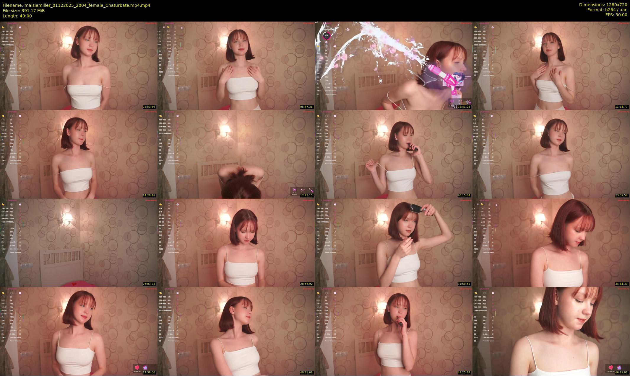 maisiemiller — 49 minute Chaturbate female cam show recording, 720p, Dec 1, 2025